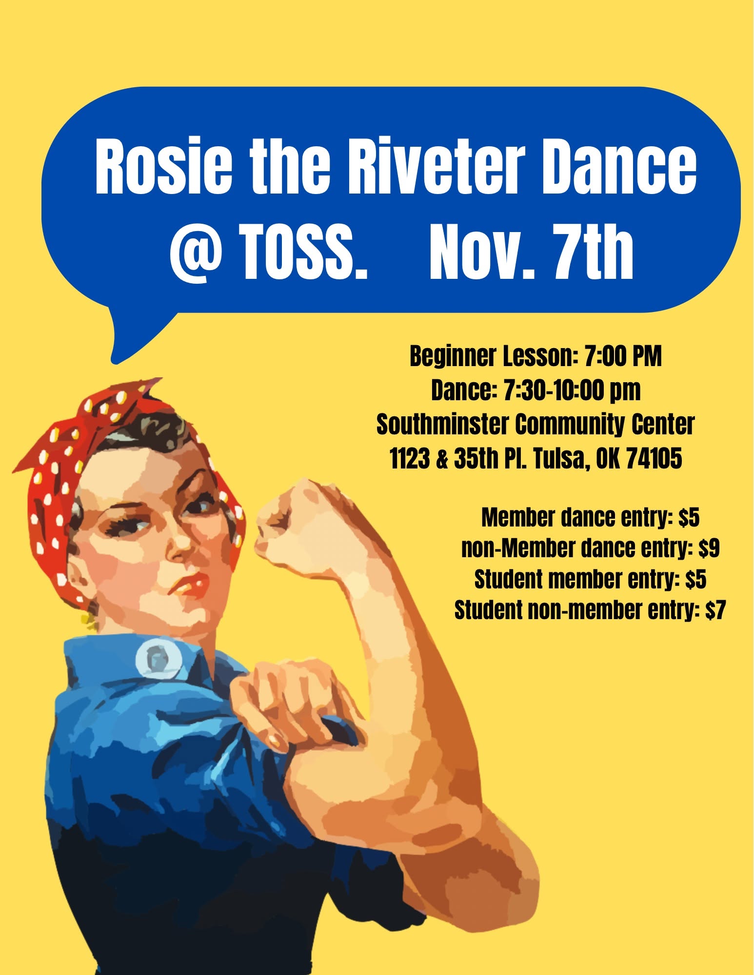 Rosie the Riveter Dance — SUN 8 NOV