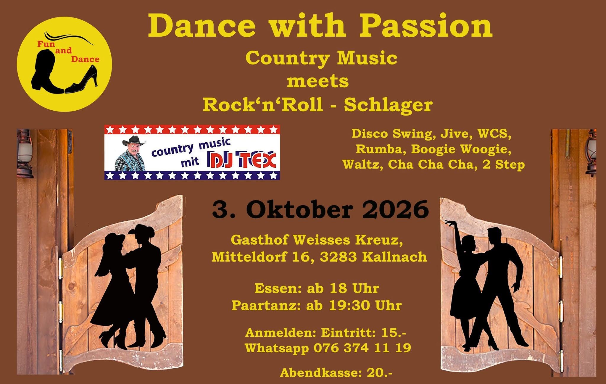 Dance with Passion - Paartanz Anlass — SAT 3 OCT