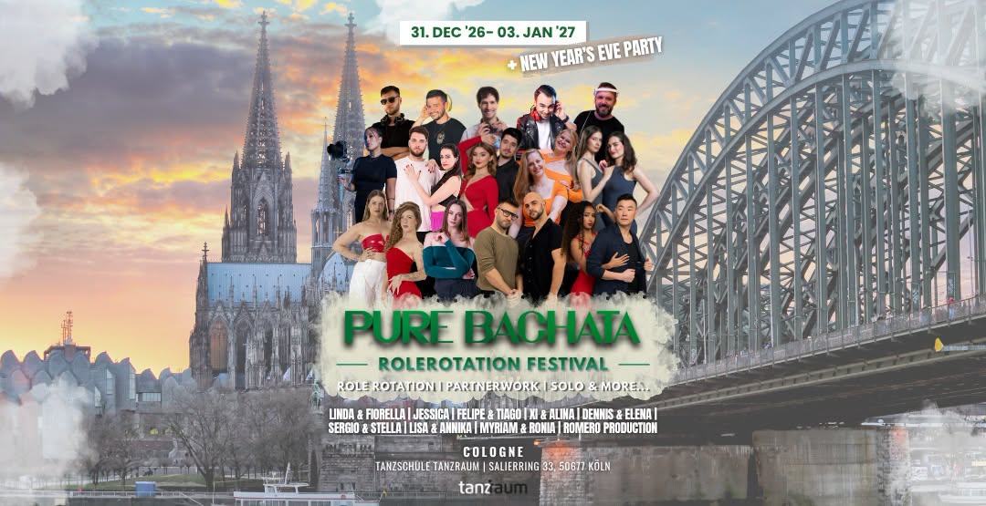 Pure Bachata Role Rotation Festival 2027 β Role Rotation | Partnerwork | Solo & more β β THU 31 DEC β SUN 3 JAN 2027