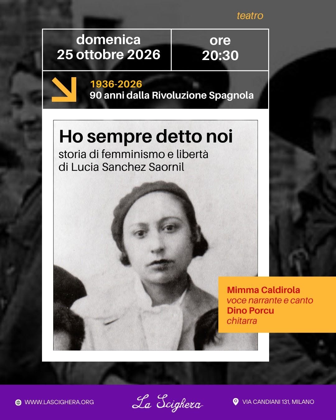Lucia Sanchez Saornil. Storia di Femminismo e Libertà — SUN 25 OCT