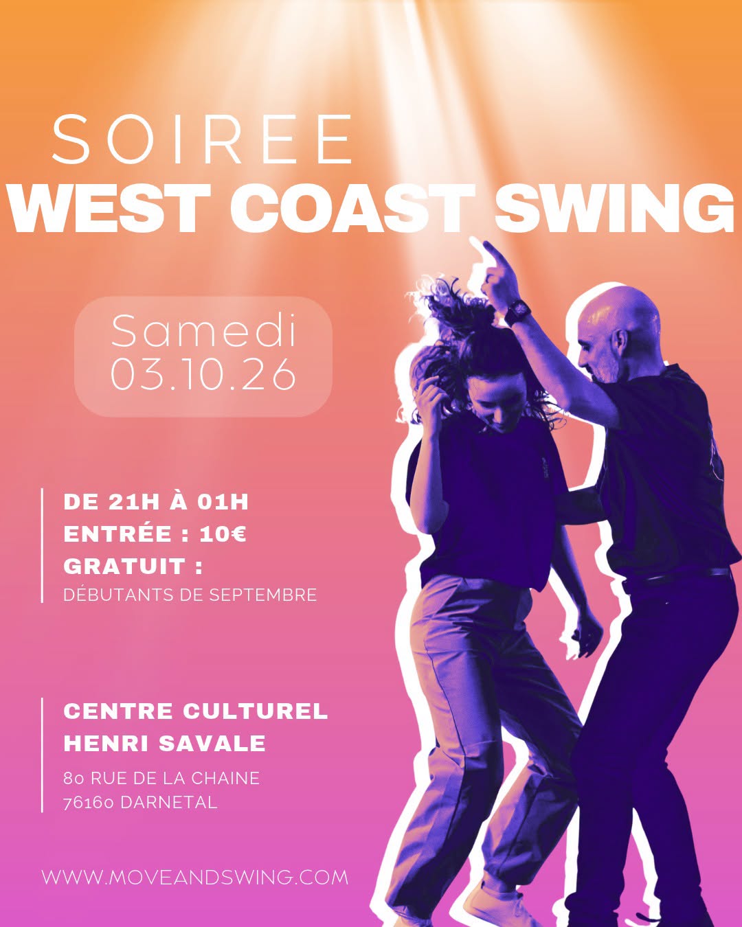 Soirรฉe West Coast Swing d'octobre ! โ SAT 3 OCT