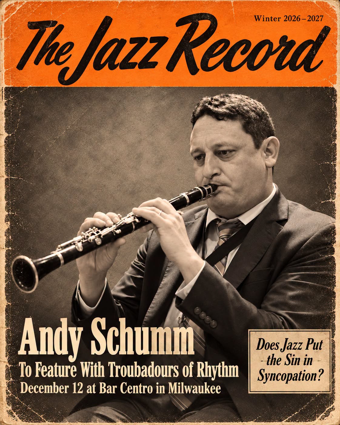 TROUBADOURS OF RHYTHM with ANDY SCHUMM — SUN 13 DEC