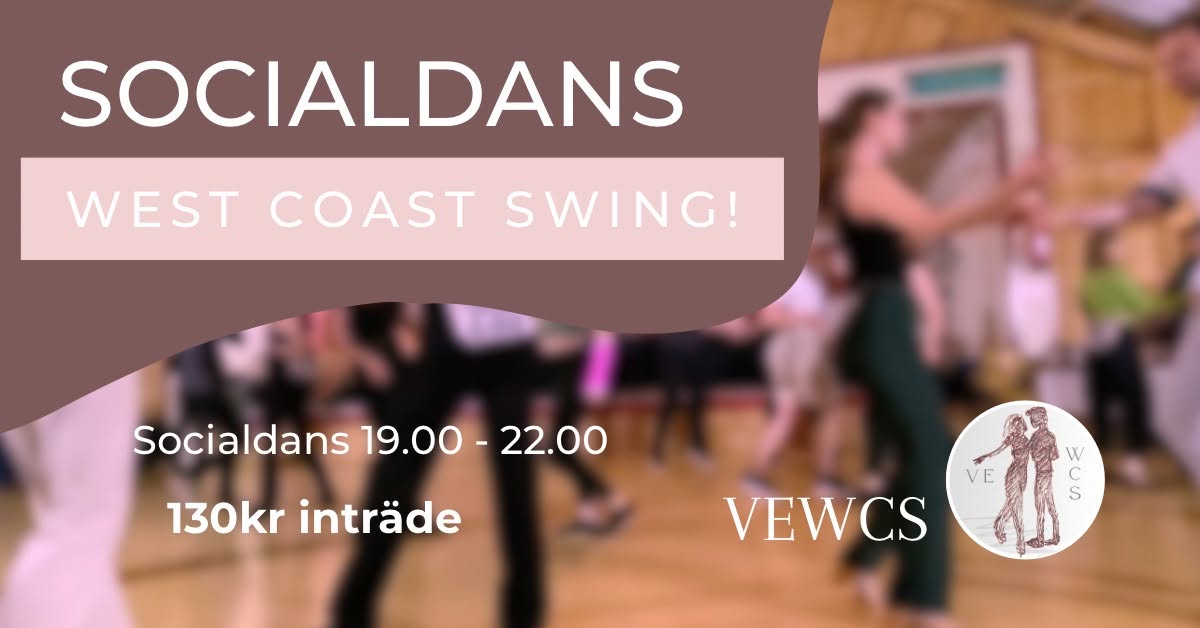 Socialdans - 17/10 - West Coast Swing - Uppsala — SAT 17 OCT