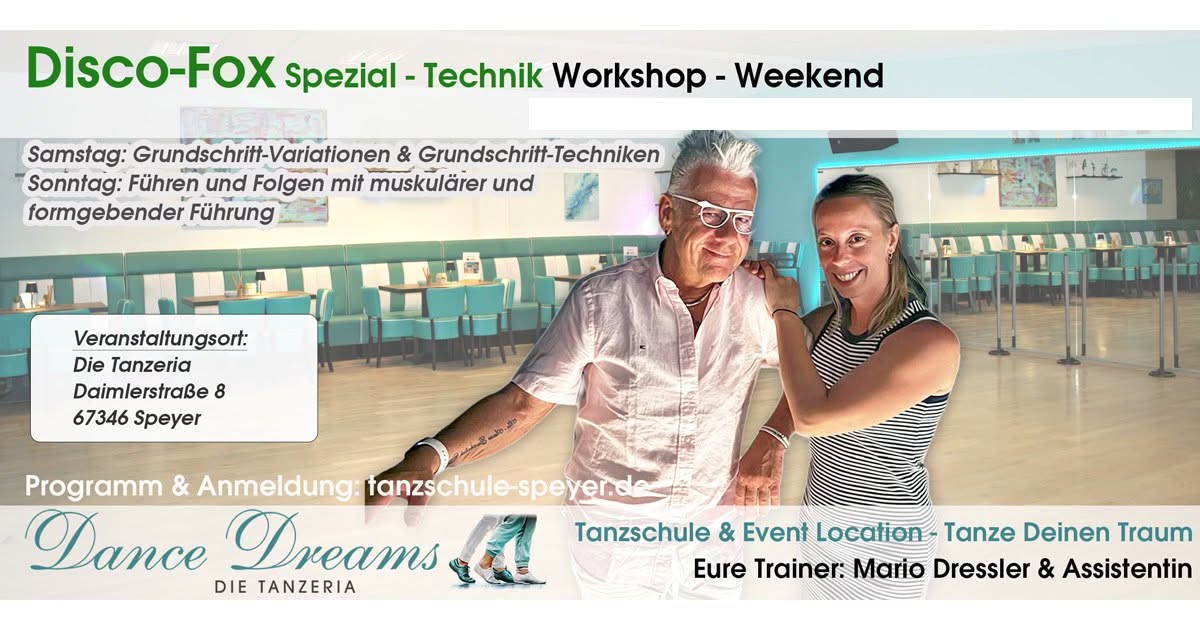 Disco-Fox Spezial-Technik Workshop-Weekend in Speyer — SAT 17 – SUN 18 OCT