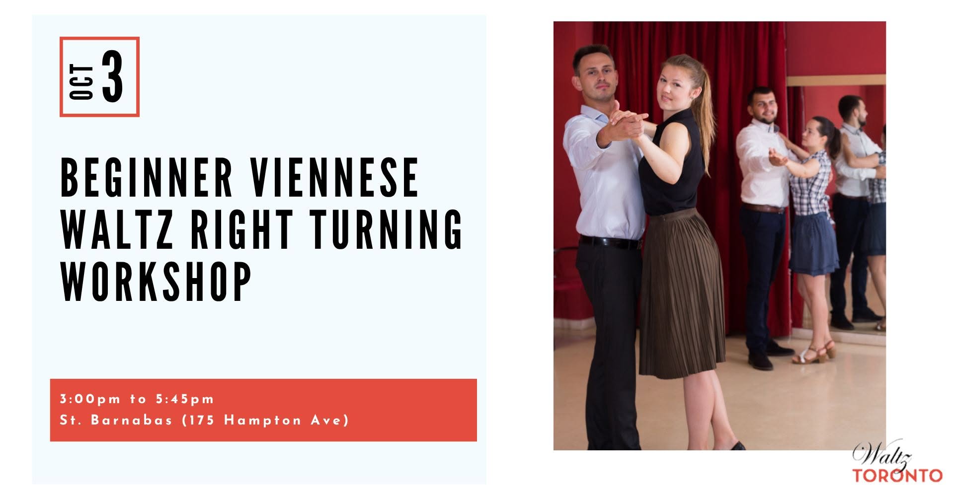 Viennese Waltz (Right Turning) Beginner Workshop! — SAT 3 OCT