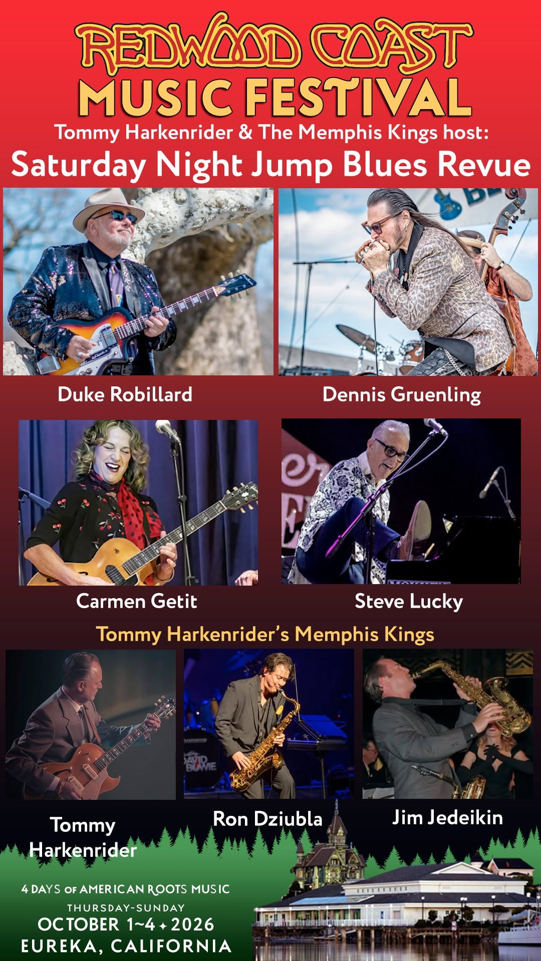 Redwood Coast Music Festival, Eureka CA — SUN 4 OCT