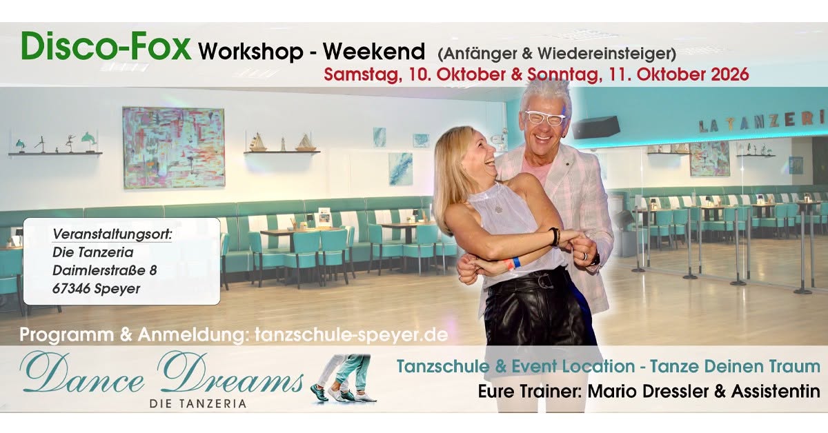 Disco-Fox Workshop-Weekend für Anfänger & Wiedereinsteiger in Speyer — SAT 10 – SUN 11 OCT