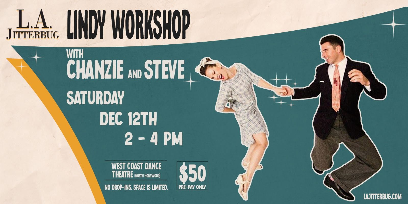 Lindy Workshop w/ Chanzie & Steve! — SAT 12 – SUN 13 DEC