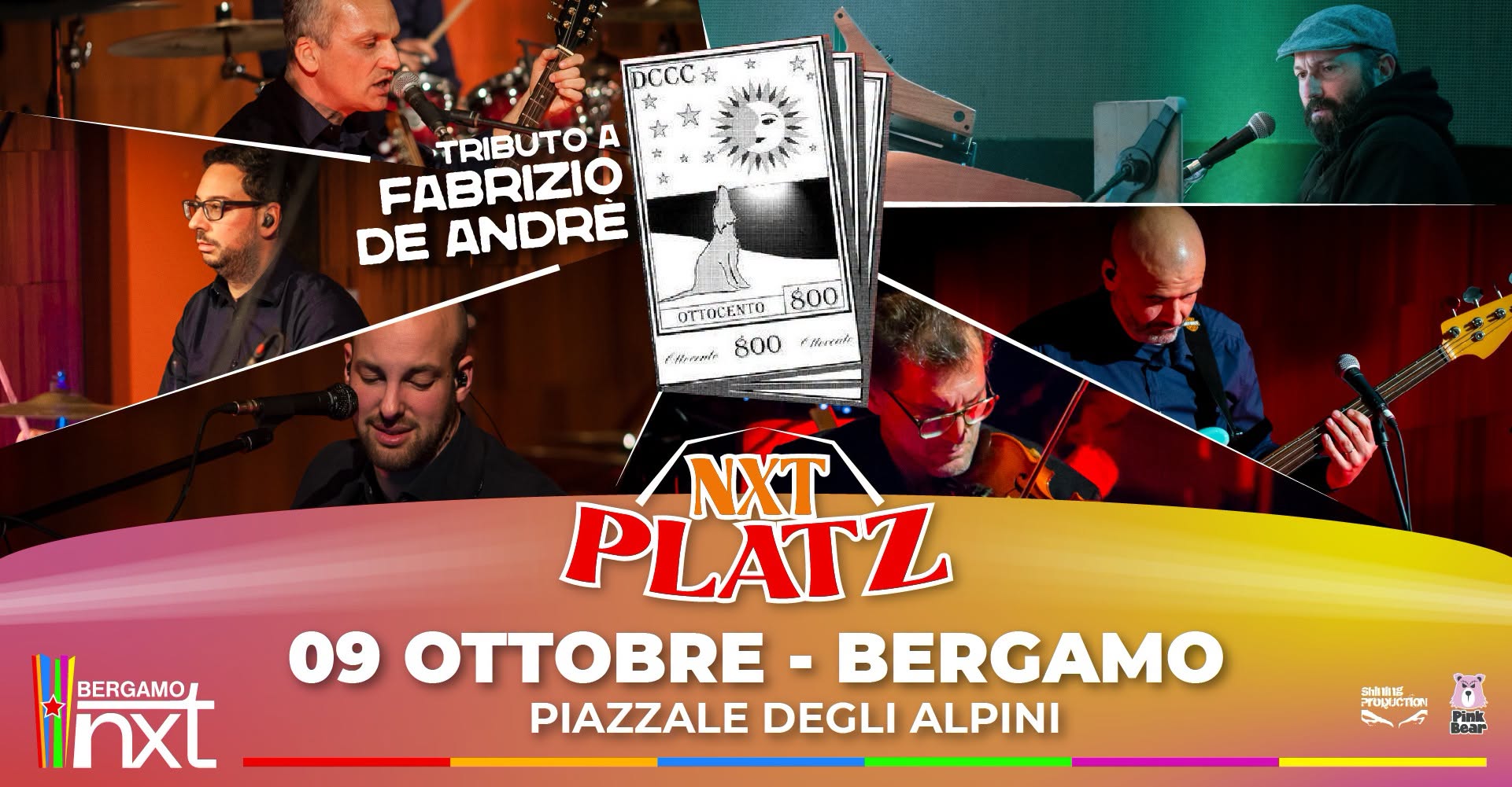 Ottocento, Tributo a Fabrizio De Andrรฉ @ NXT Platz, Bergamo - 9 ottobre โ FRI 9 OCT