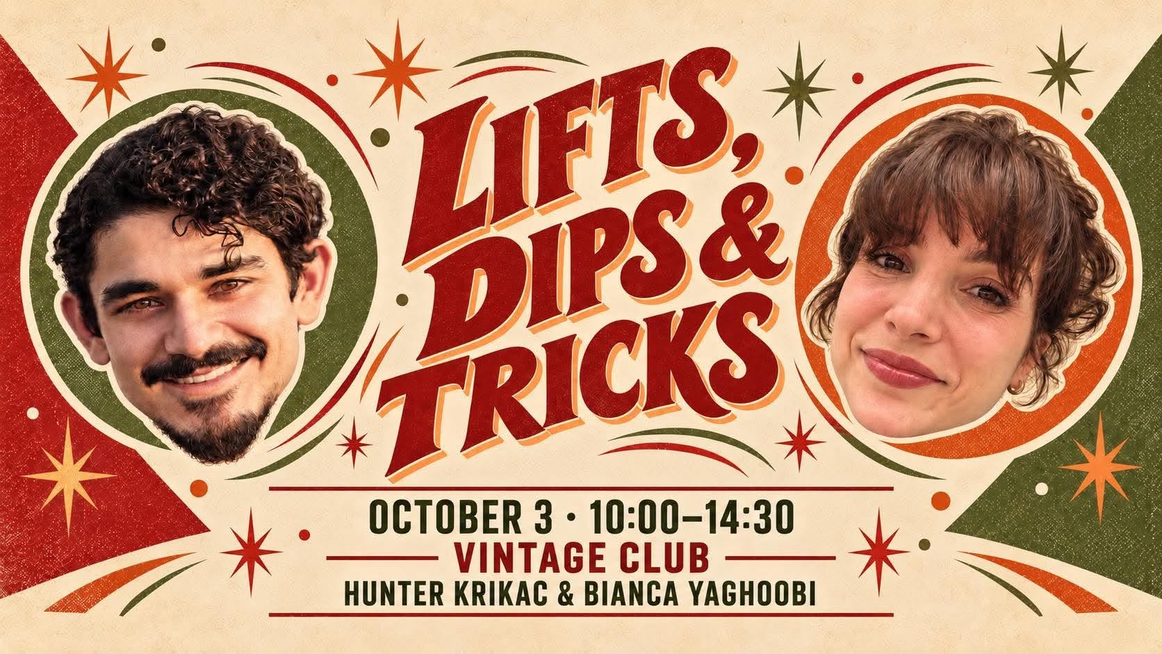 🌟Lifts, Dips & Tricks mit Hunter & Bianca (USA) 🌟 — SAT 3 OCT
