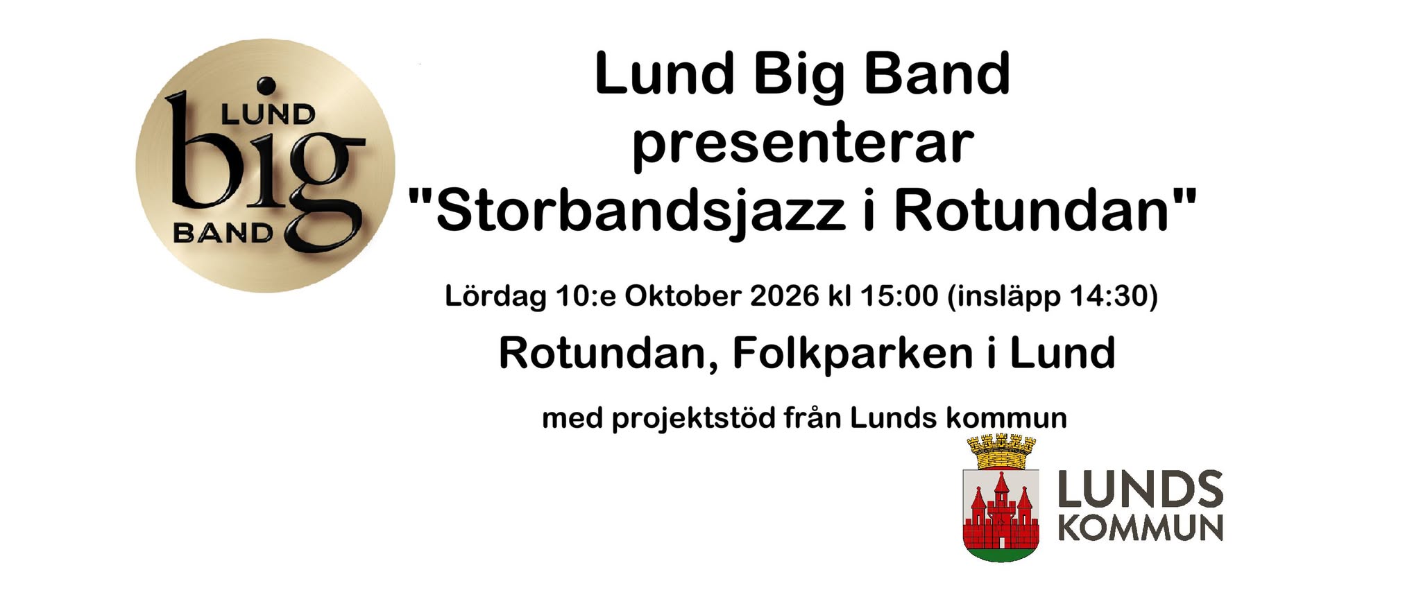 Storbandsjazz i Rotundan — SAT 10 OCT