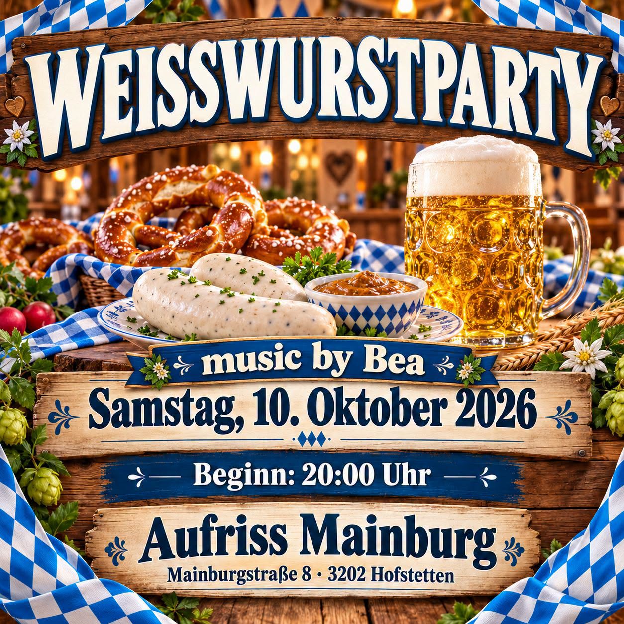 Weisswurstparty — SAT 10 – SUN 11 OCT