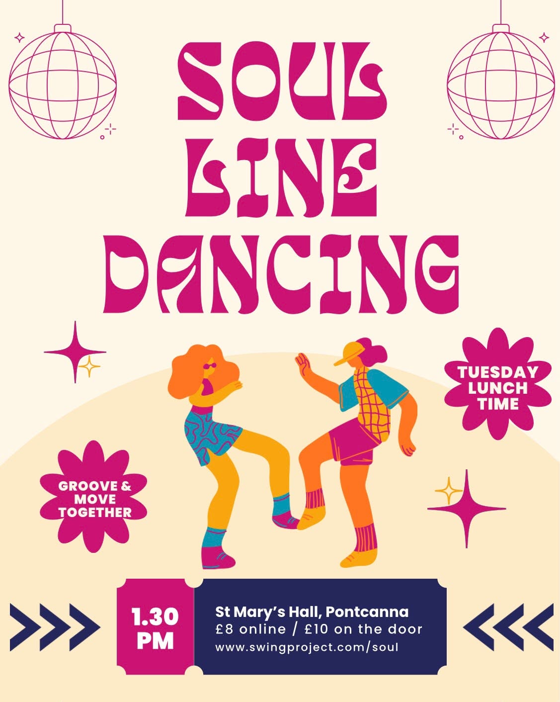 Soul Line Dancing - Lunchtime Class @ St Mary's, Pontcanna — TUE 6 OCT