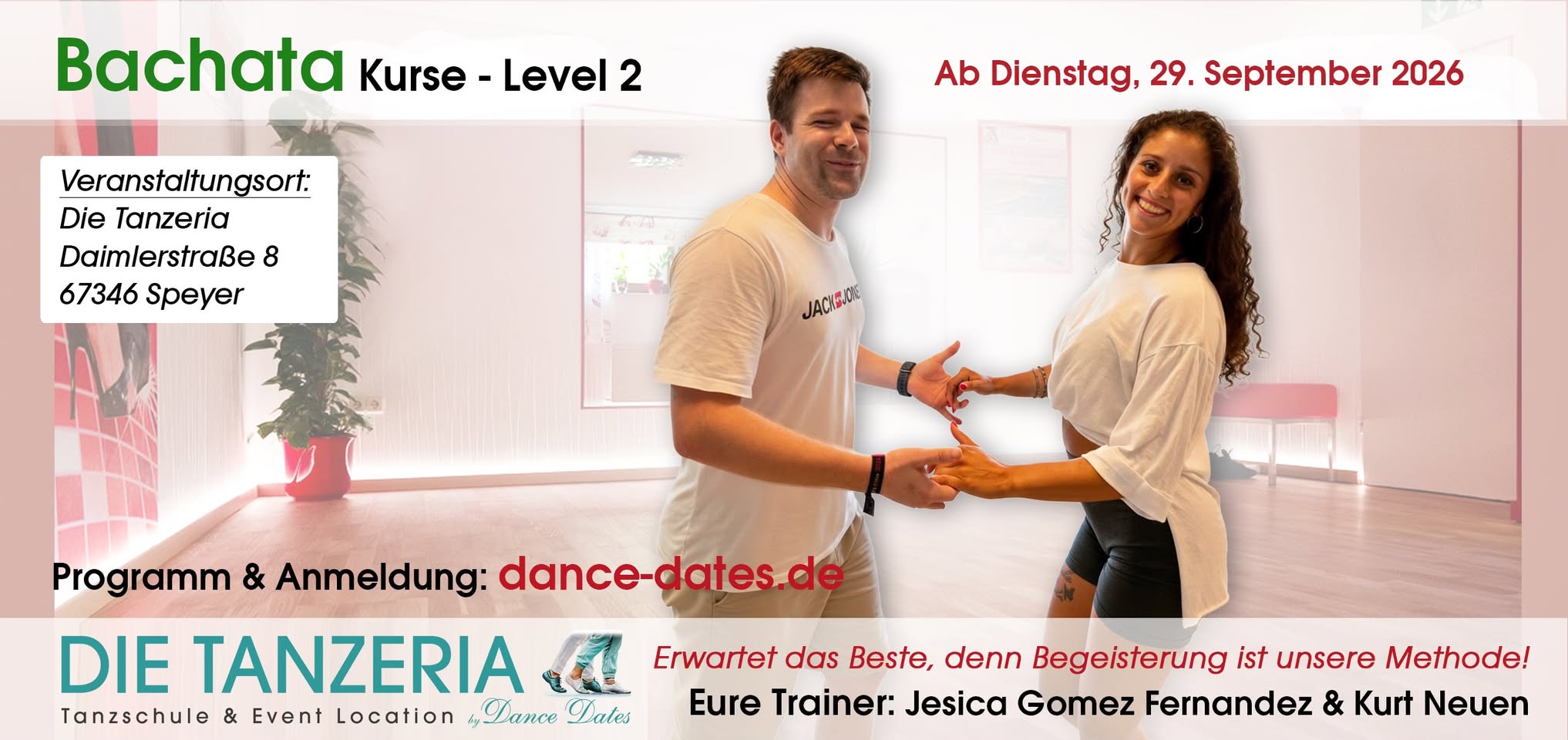 Neue Bachata Tanzkurs für leicht Fortgeschrittene / Mittelstufe in Speyer — TUE 6 OCT