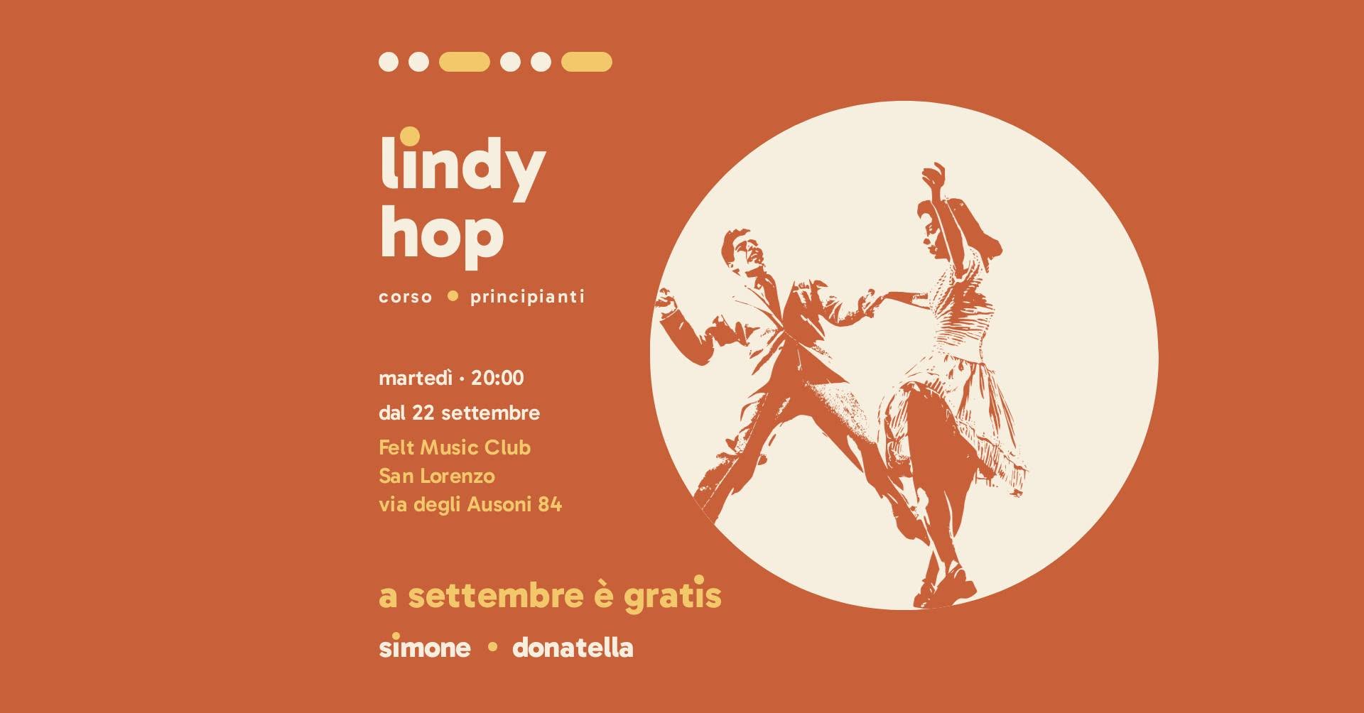 Swing Lindy Hop - Corso Principianti a San Lorenzo — TUE 6 OCT