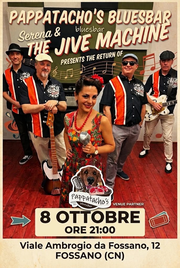 Serena & Jive Machines live @ Pappatachos Blues Bar — THU 8 OCT