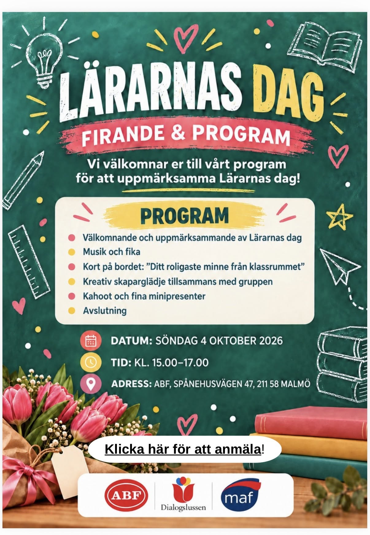 Lärarnas dag — SUN 4 OCT