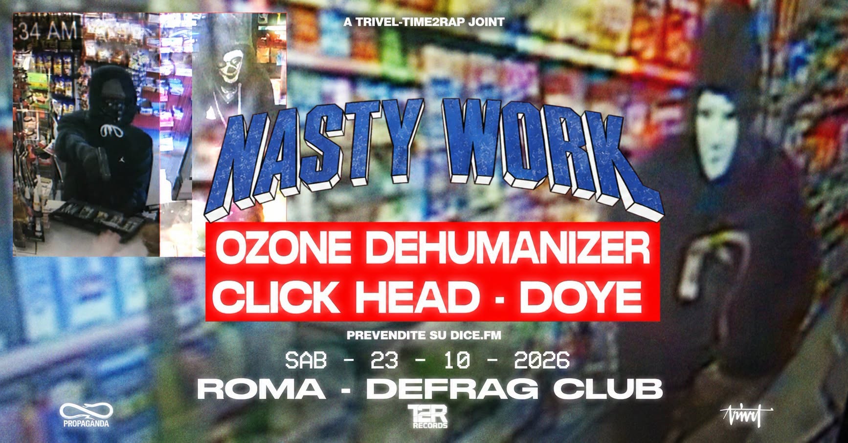 OZONE DEHUMANIZER + CLICK HEAD + DOYE-TEX @ DEFRAG, ROMA // 23.10.2026 โ FRI 23 OCT