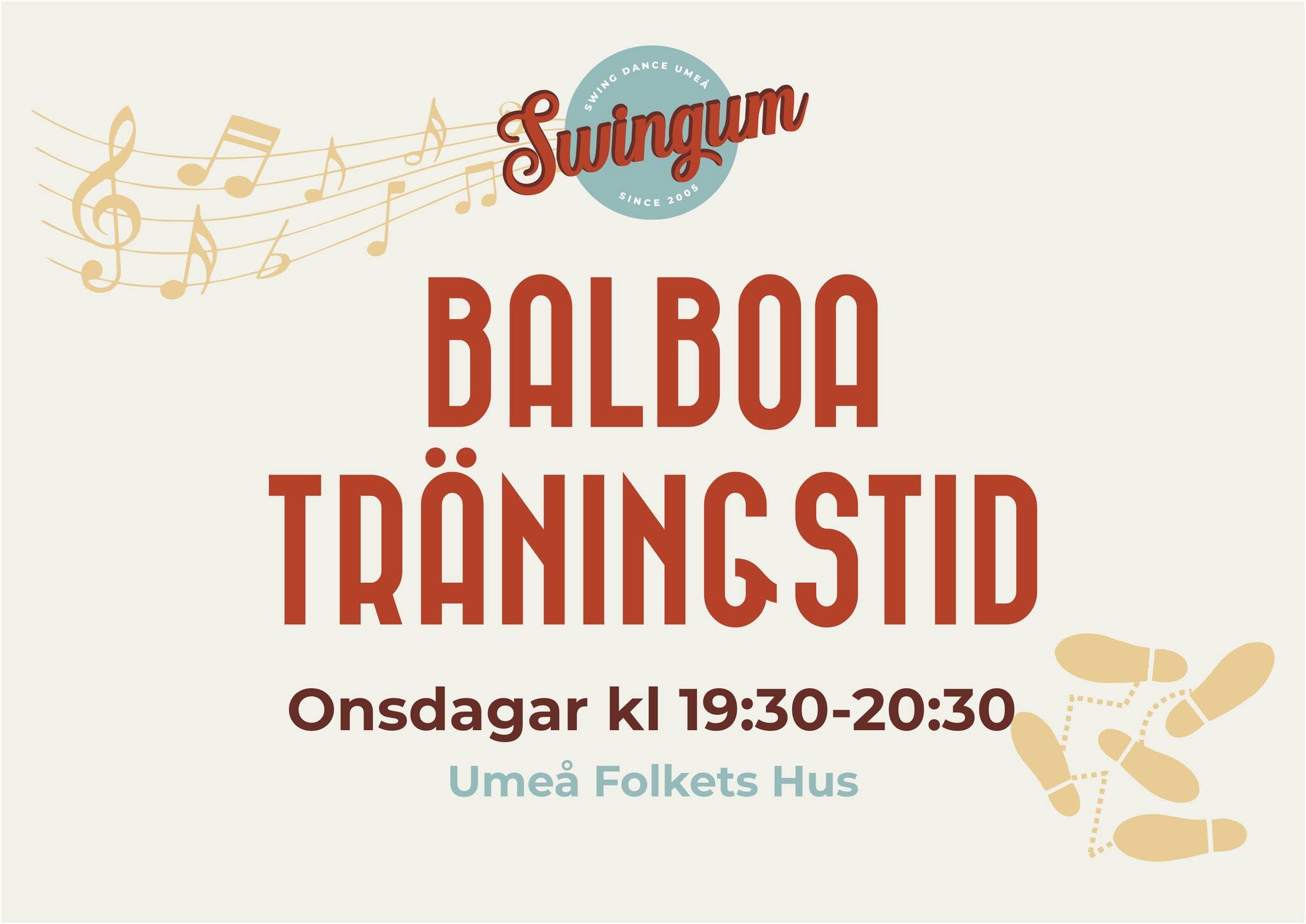 Balboa träningstid — WED 7 OCT