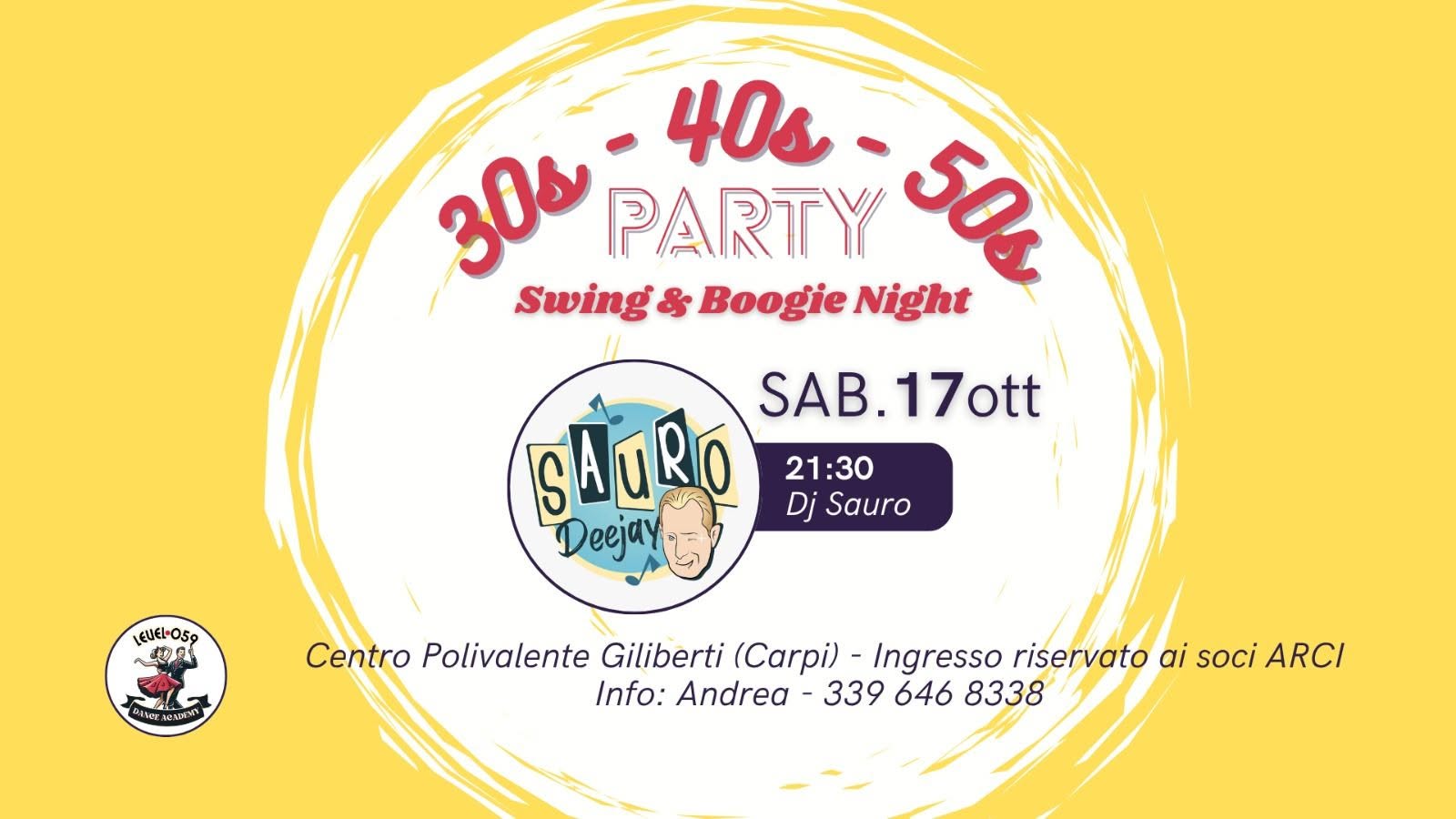 30 40 50s Party — SAT 17 OCT