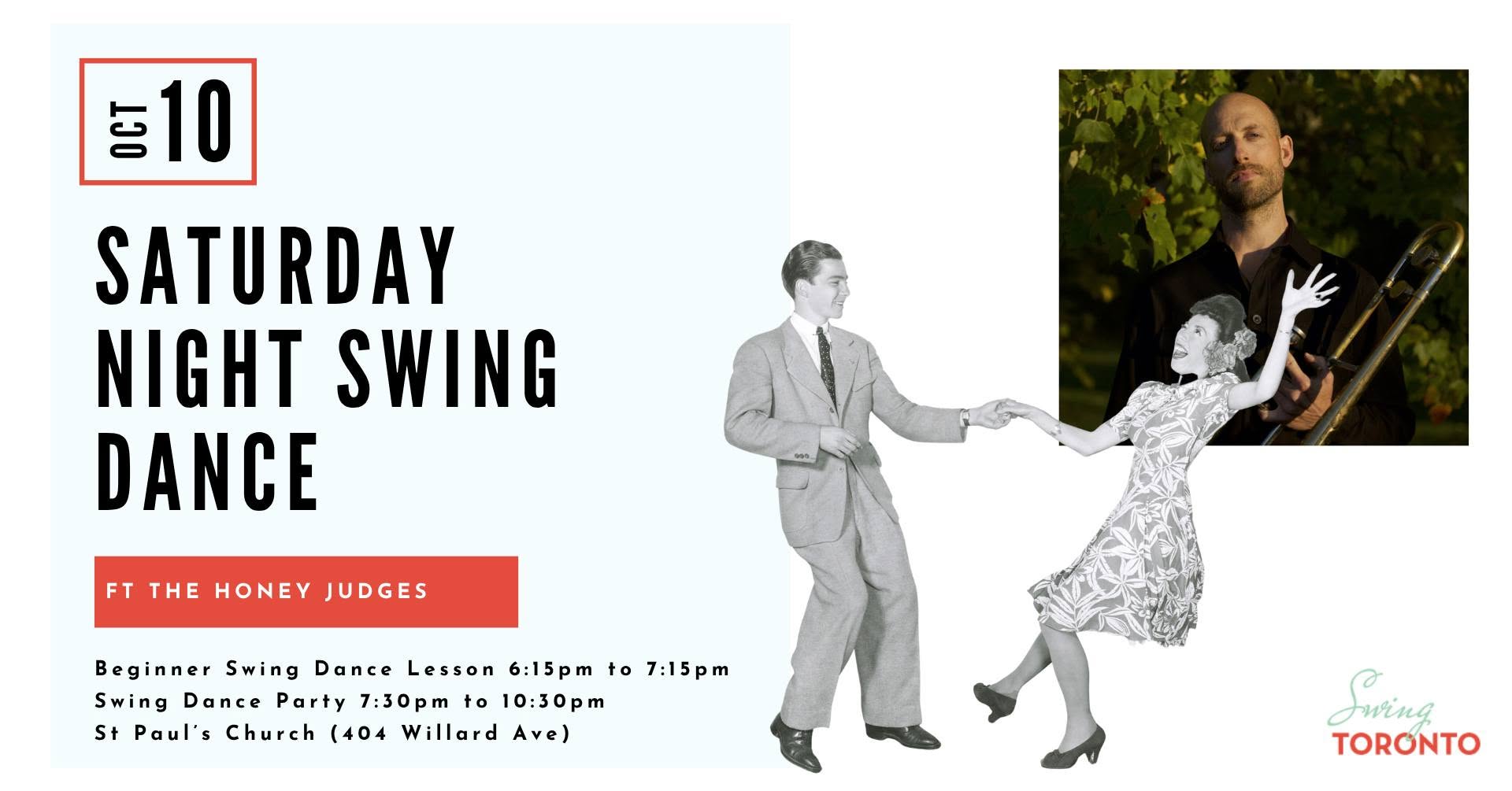 Saturday Night Swing ft. The Honey Judges! Beginner Lesson & Dance! — SAT 10 – SUN 11 OCT