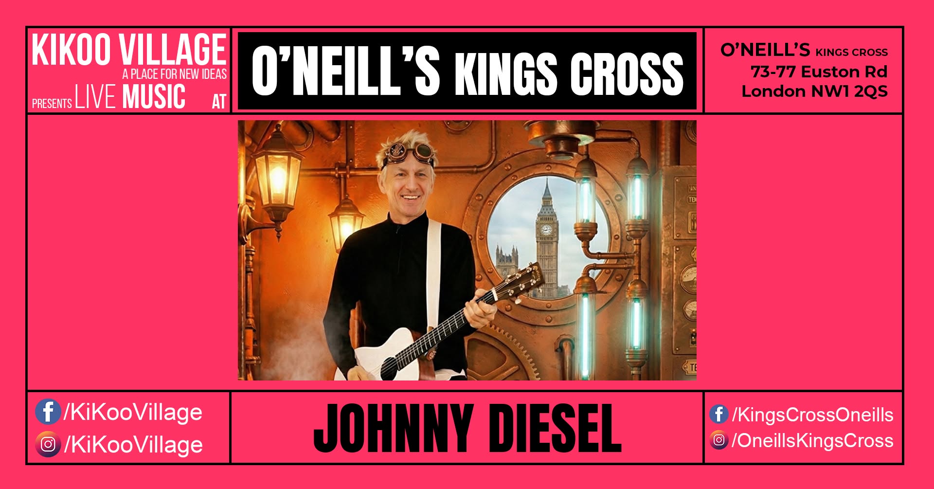 O'NEILL's KINGS CROSS with JOHNNY DIESEL — THU 15 OCT
