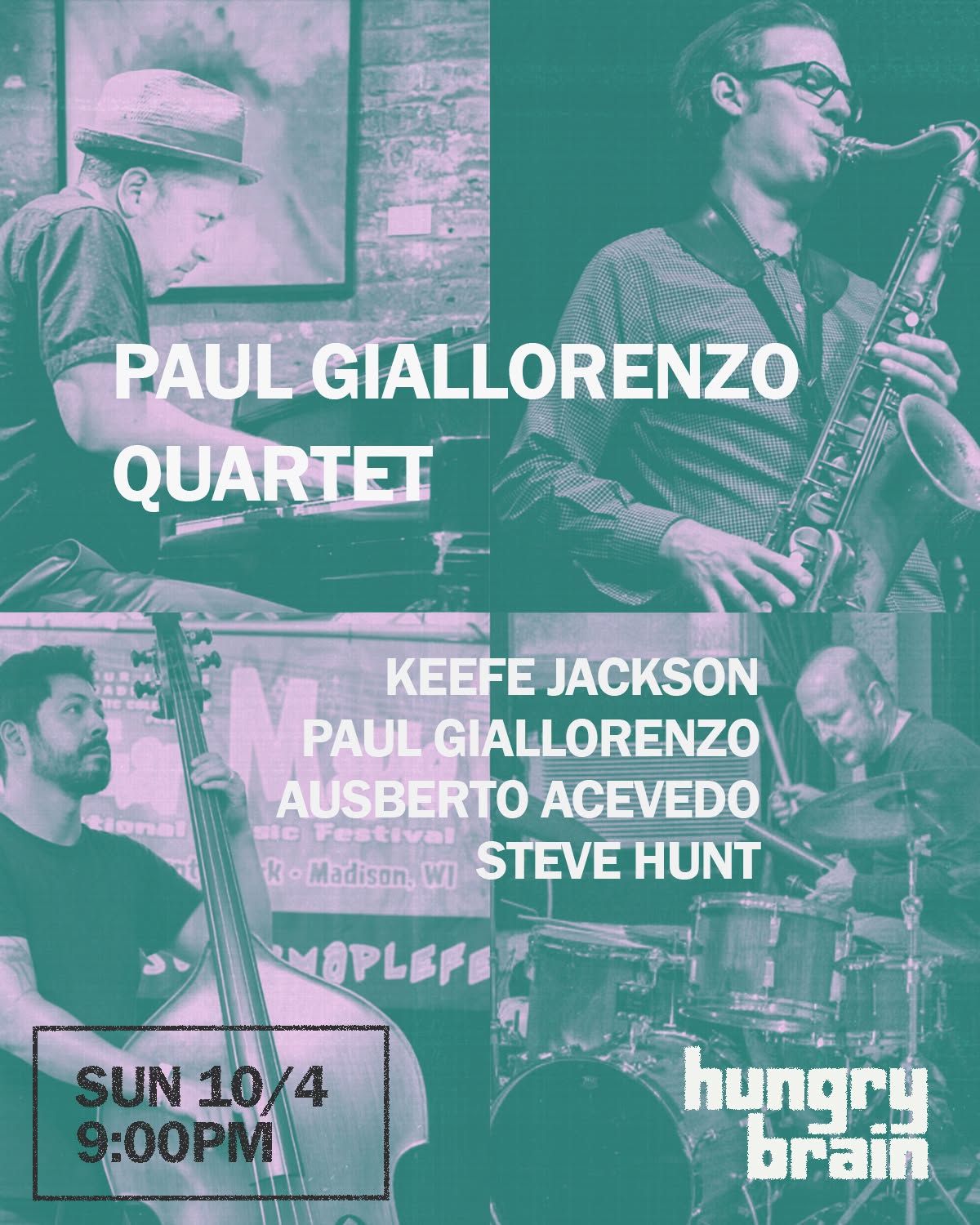 Paul Giallorenzo Quartet — MON 5 OCT