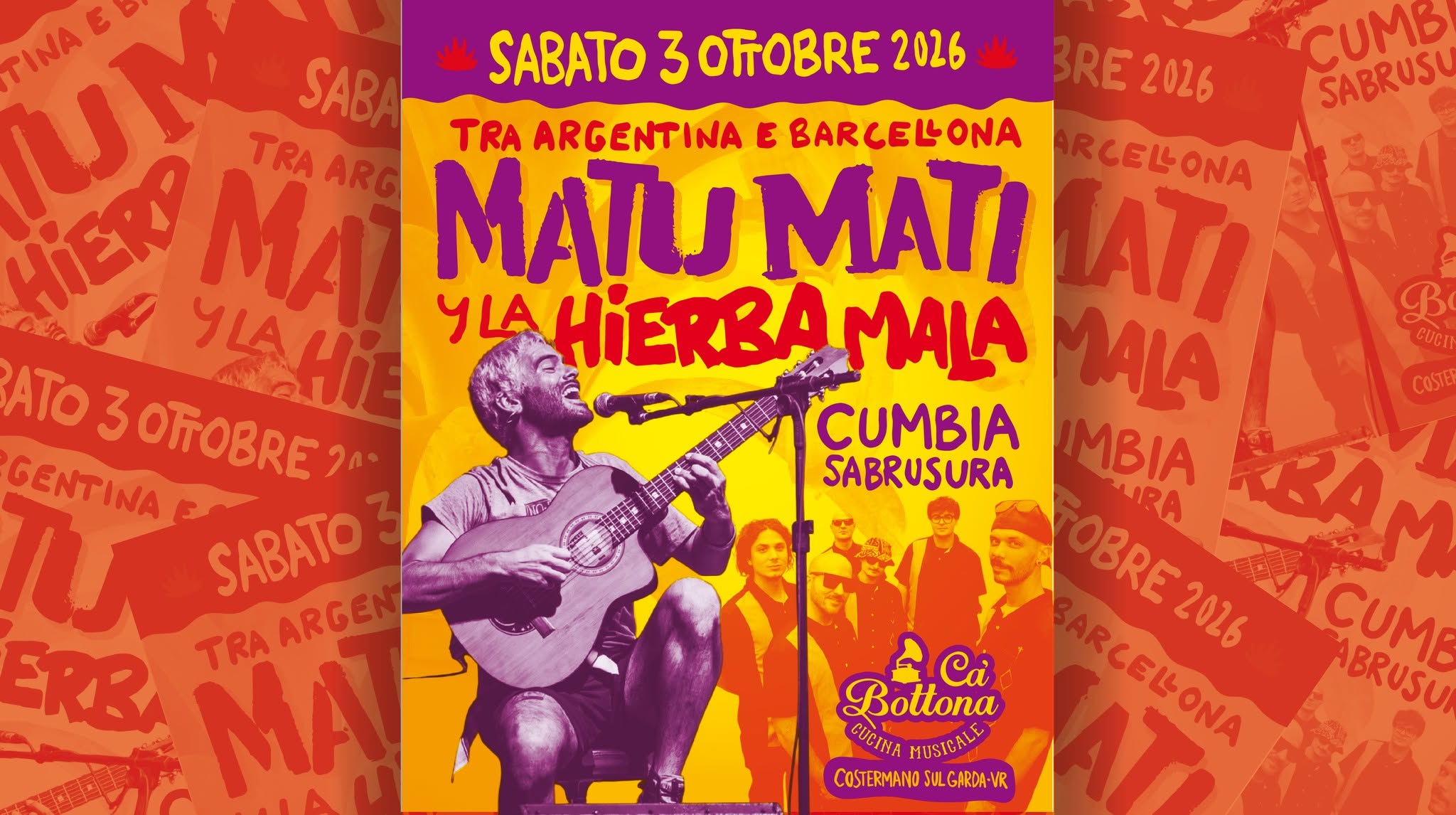 MATU MATI Y LA HIERBA MALA cumbia, sabrusura, bombo in negro — SAT 3 OCT