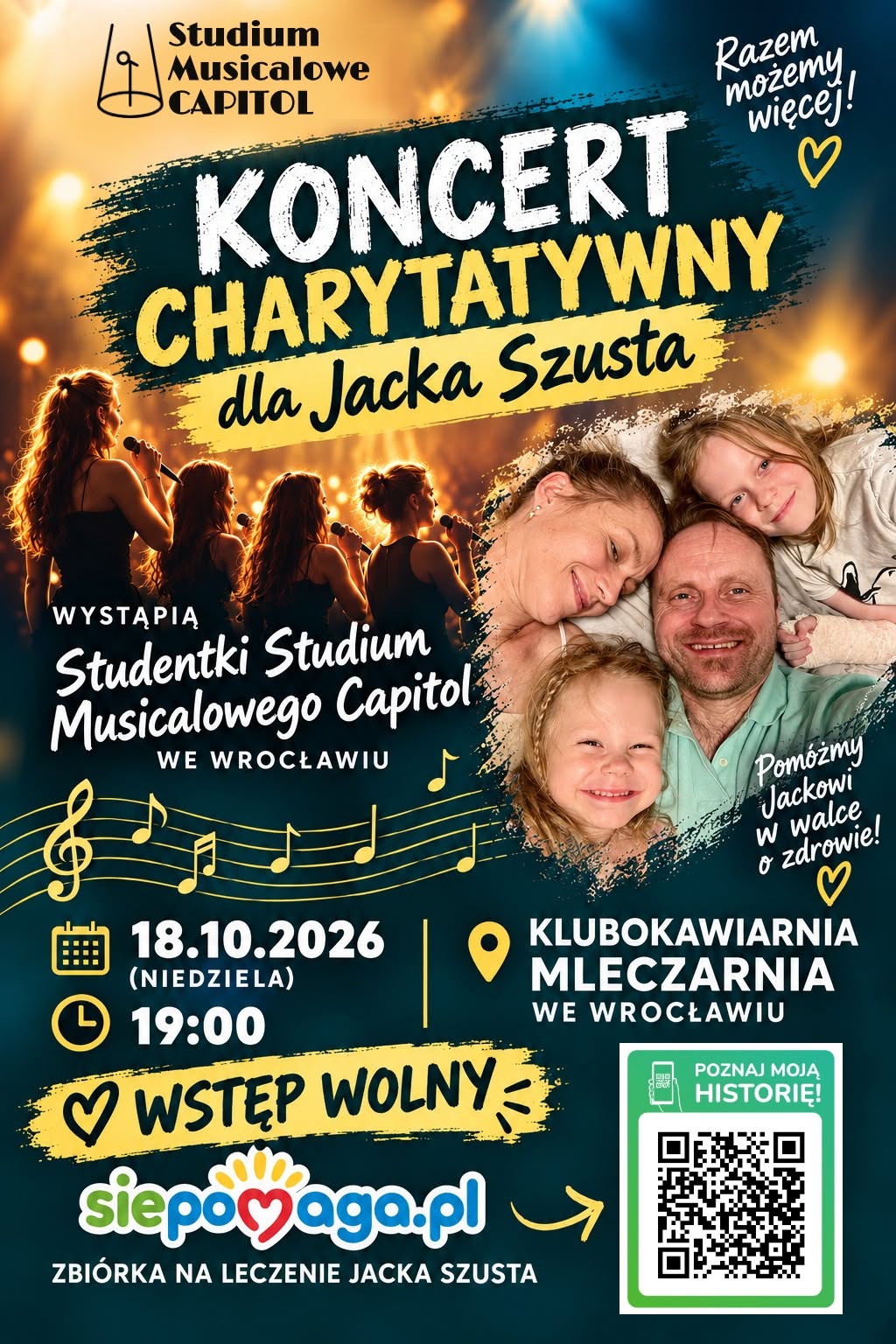 Koncert charytatywny dla Jacka — SUN 18 OCT