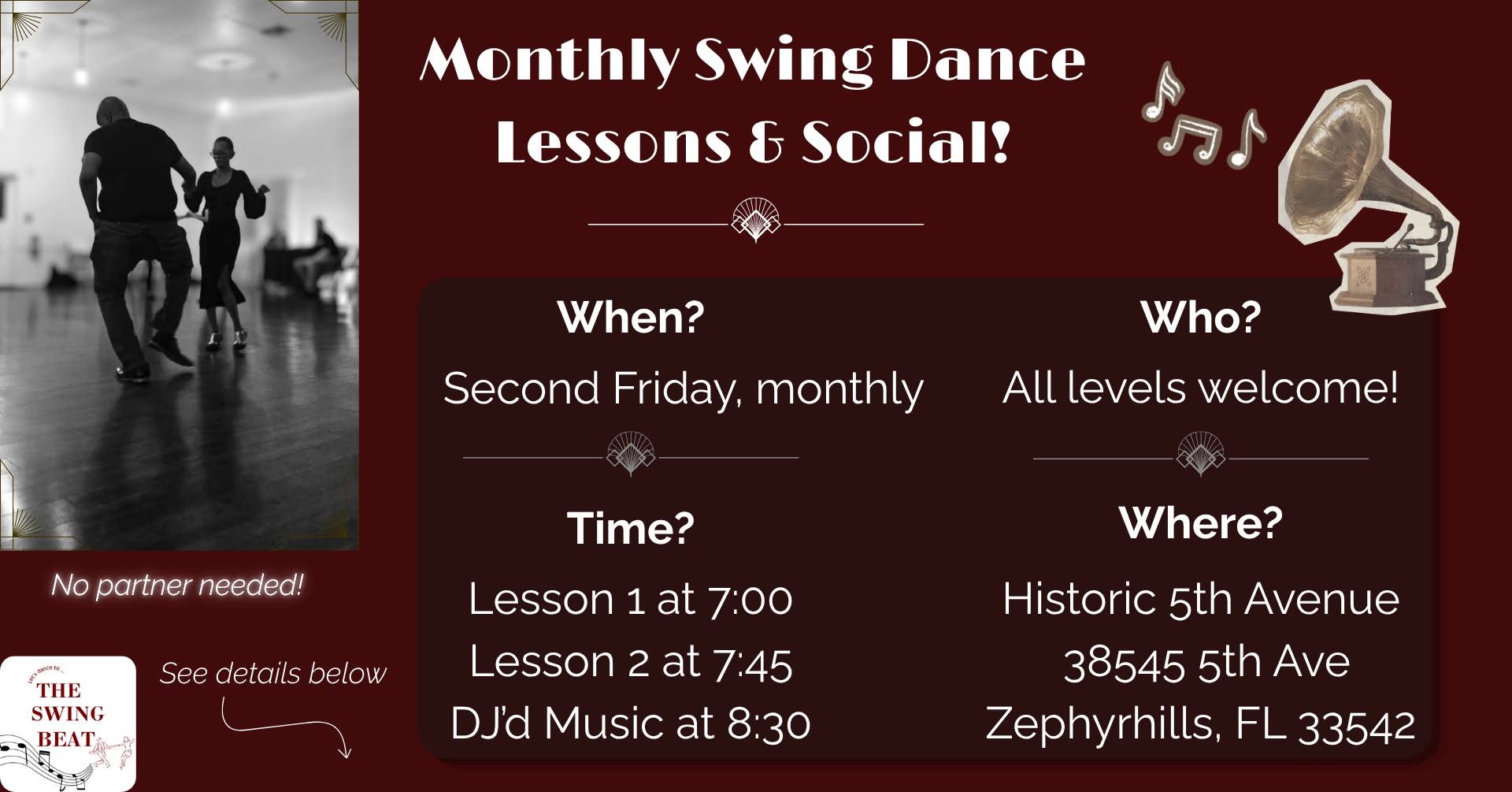 Monthly Swing Dance at the historic Fed! — FRI 9 – SAT 10 OCT