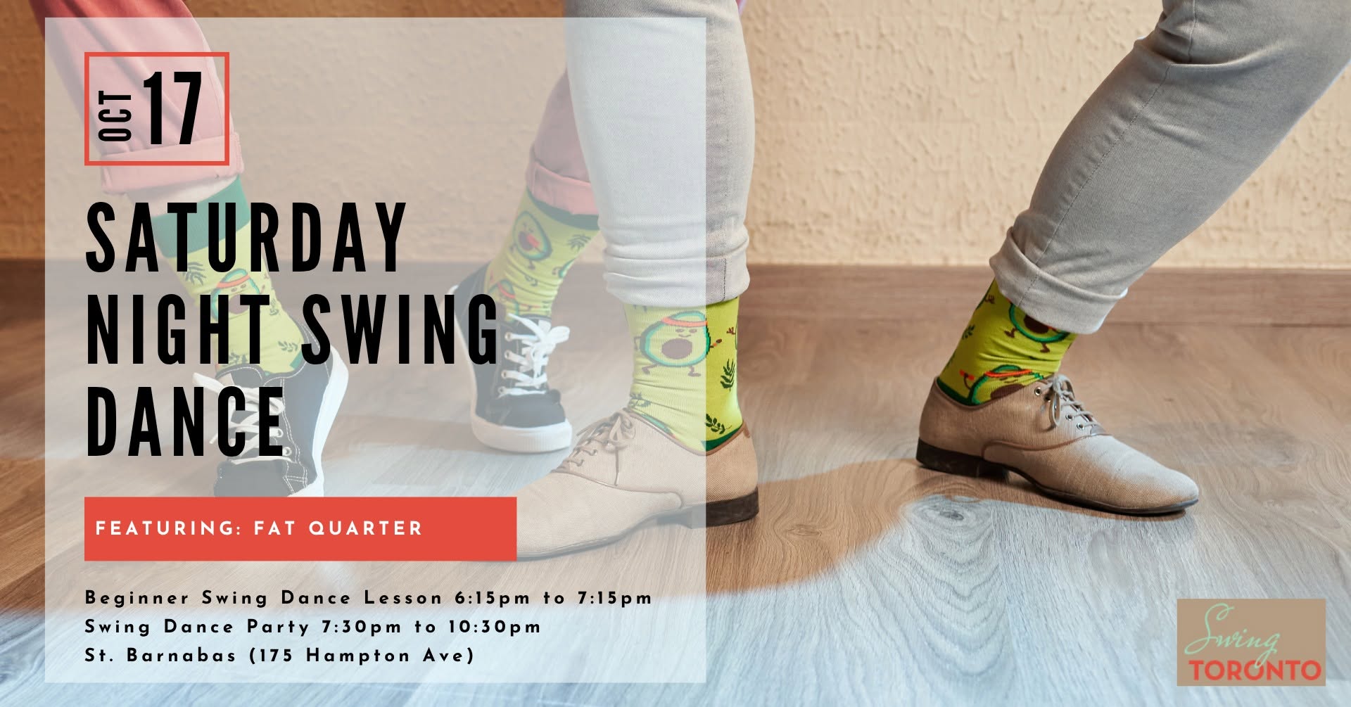 Saturday Night Swing ft Fat Quarter! Beginner Lesson & Dance! — SAT 17 – SUN 18 OCT