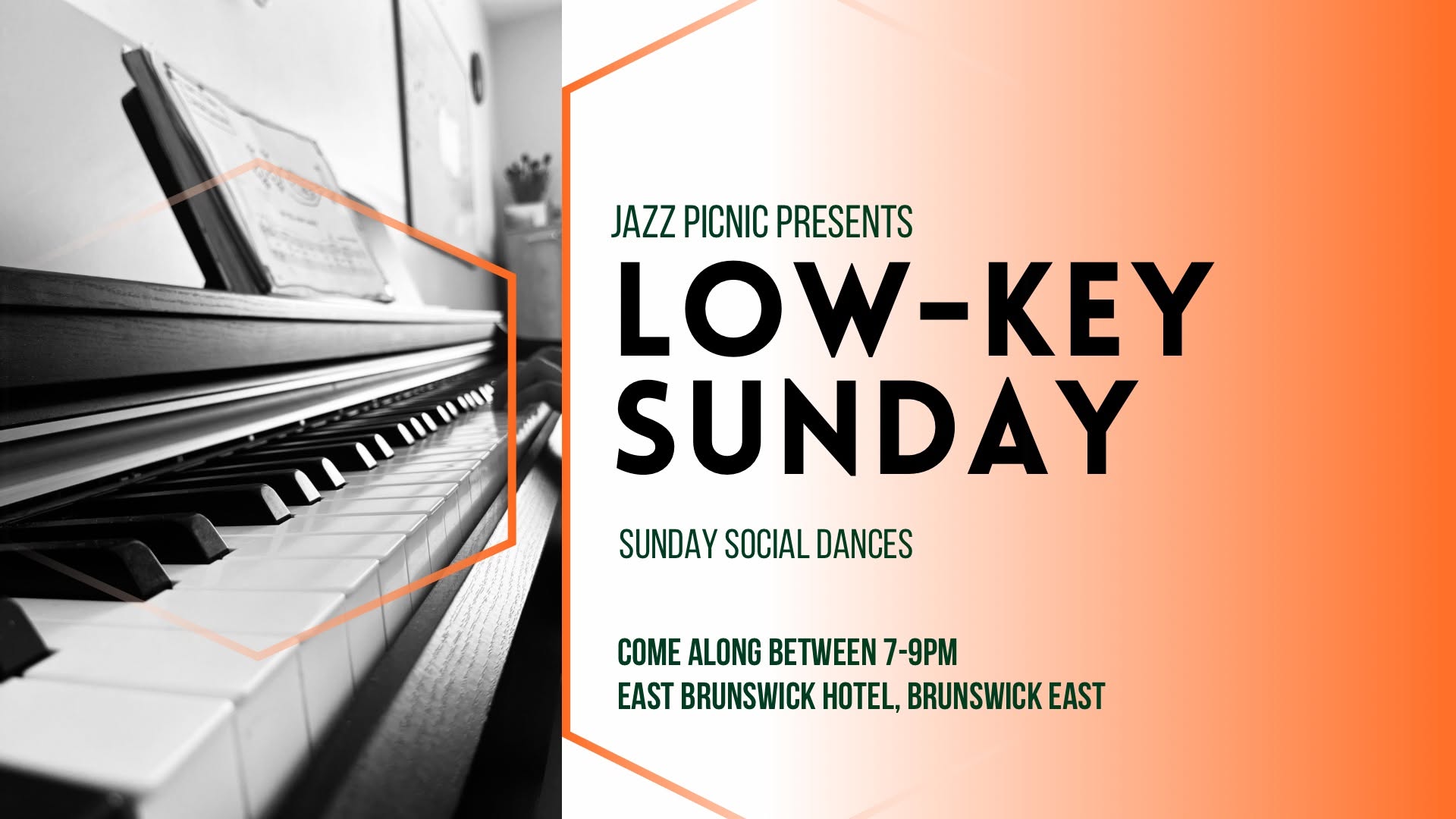 Low-Key Sunday - October 4th — SUN 4 OCT