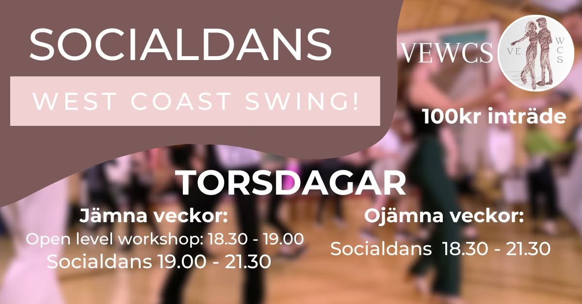 WCS - Socialdans Torsdagar - 12/11 Uppsala — THU 12 NOV