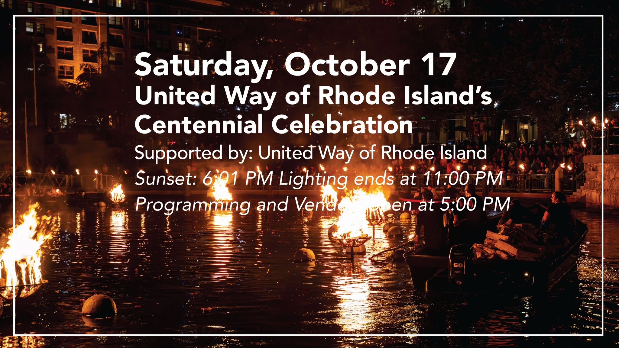 WaterFire Providence - Full Lighting — SAT 17 – SUN 18 OCT