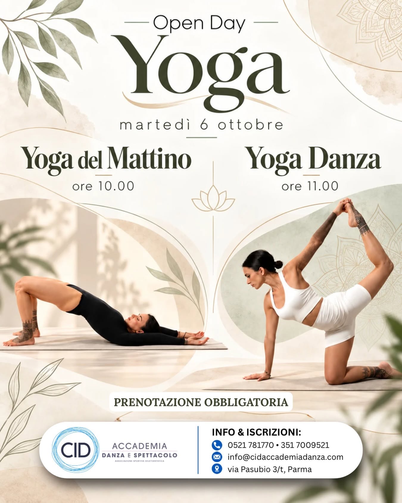 Open Day di Yoga — TUE 6 OCT