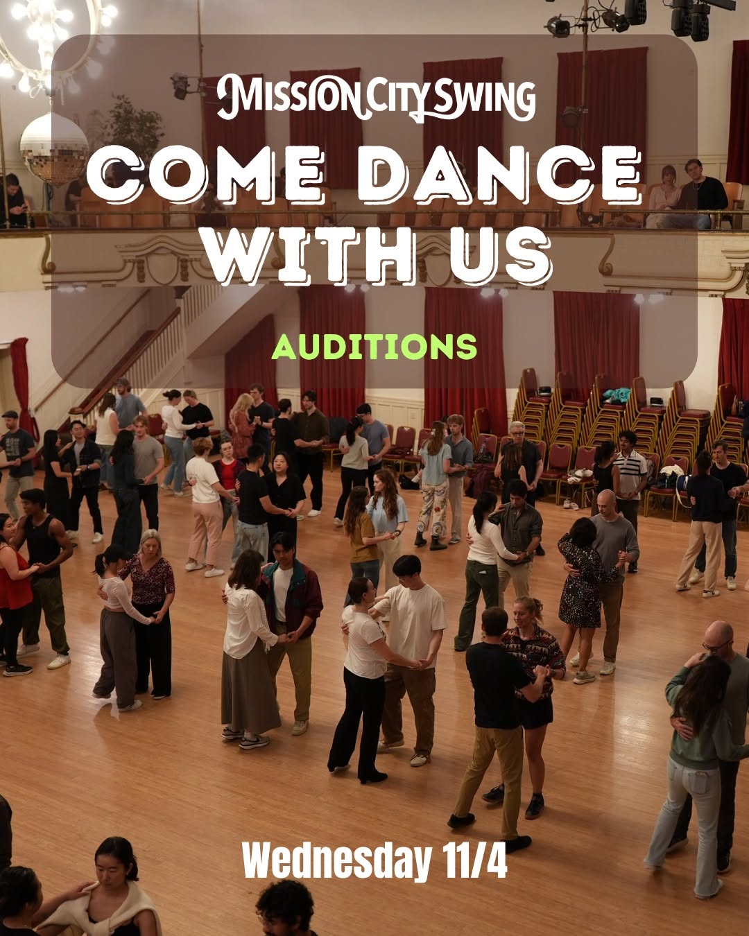 Mission City Swing: 6th week of the class series & Auditions! π β THU 5 NOV