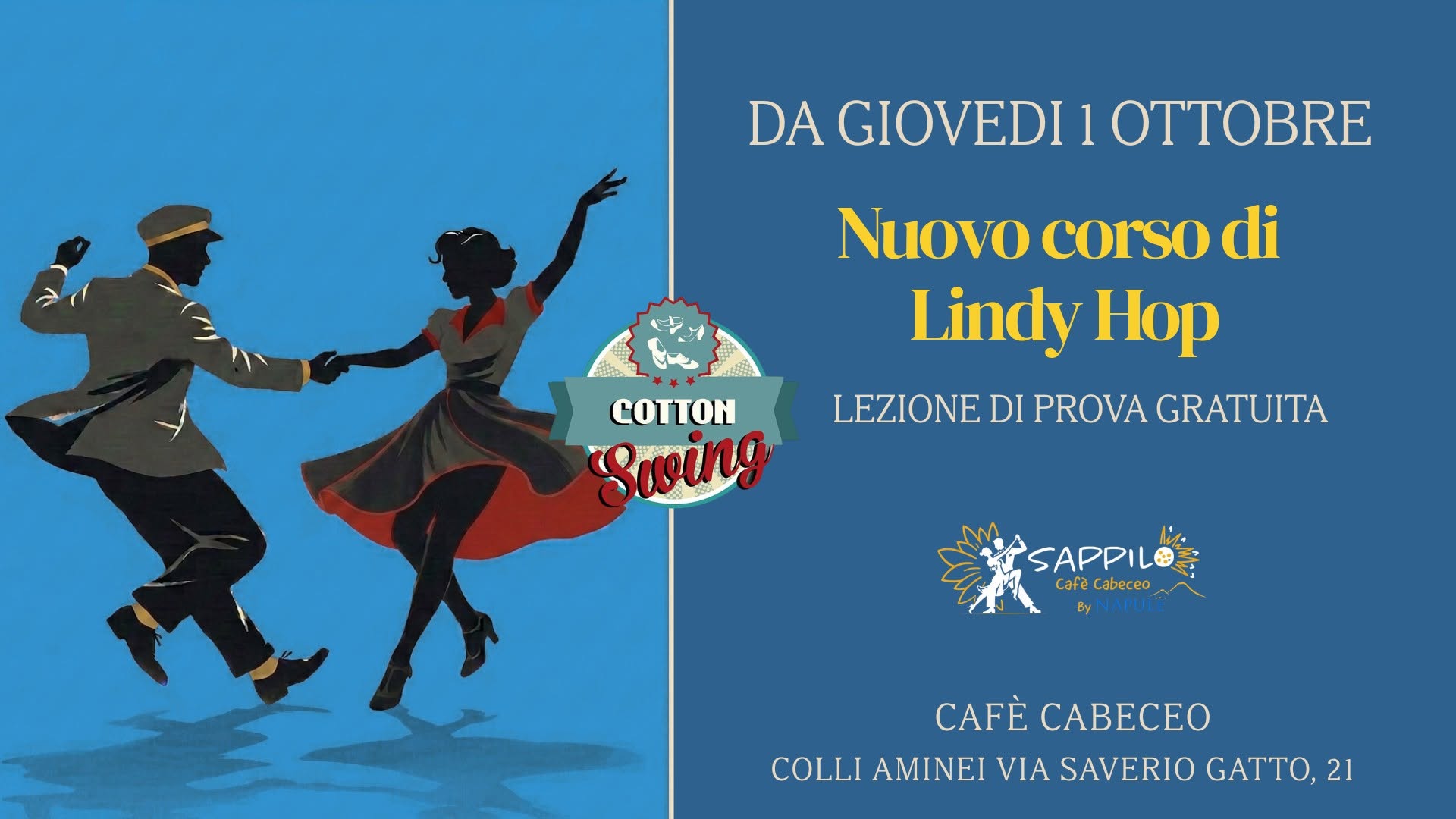 Nuovo Corso di Lindy Hop - Colli Aminei — THU 8 OCT
