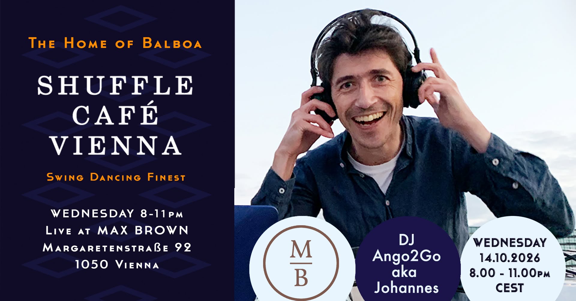 Shuffle Café - DJ Ango2Go aka Johannes — WED 14 OCT