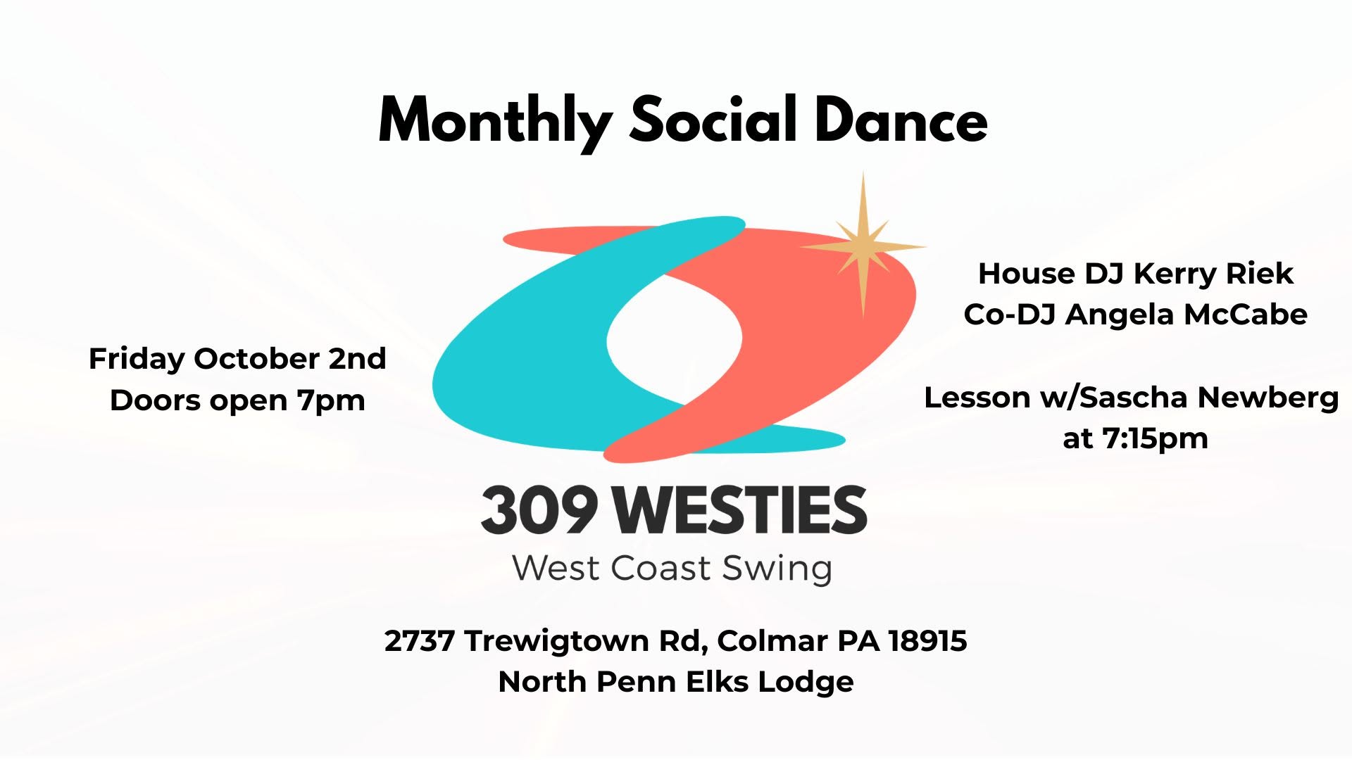 October 2026 Social Dance — FRI 2 – SAT 3 OCT