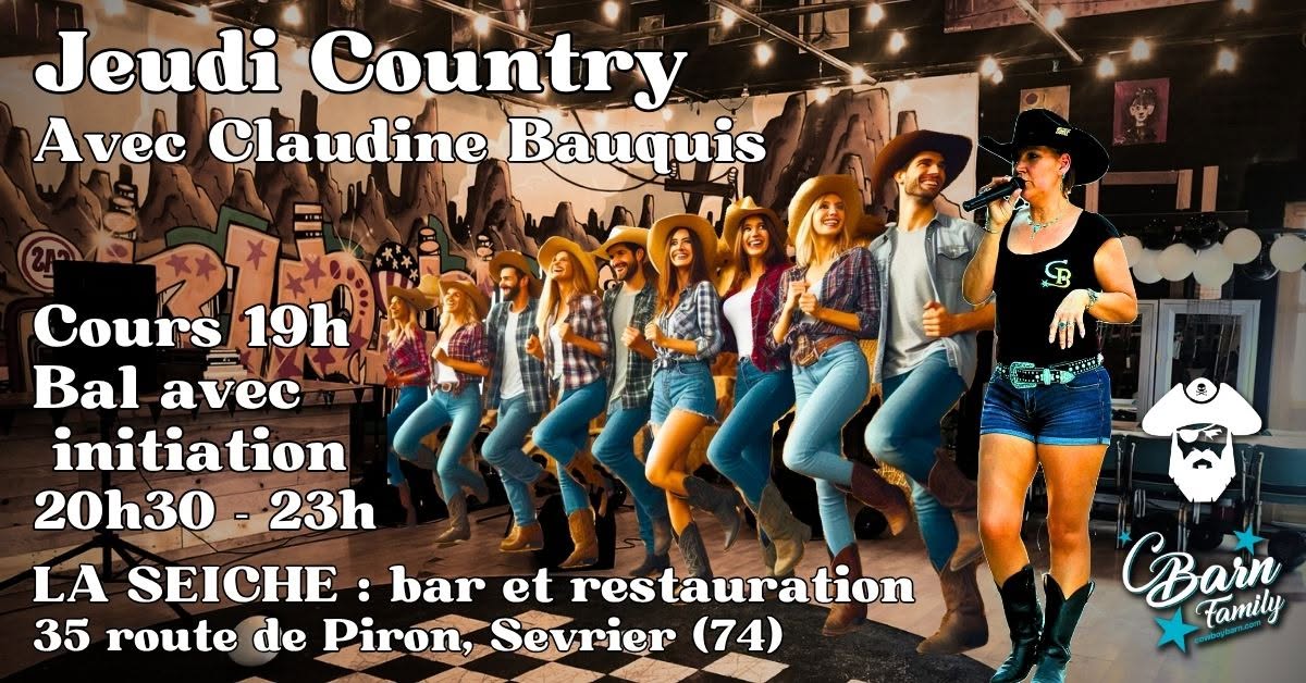 🪕 Jeudi Country à la Seiche avec Claudine Bauquis : cours et bal avec initiation (sevrier, 74) — THU 8 OCT