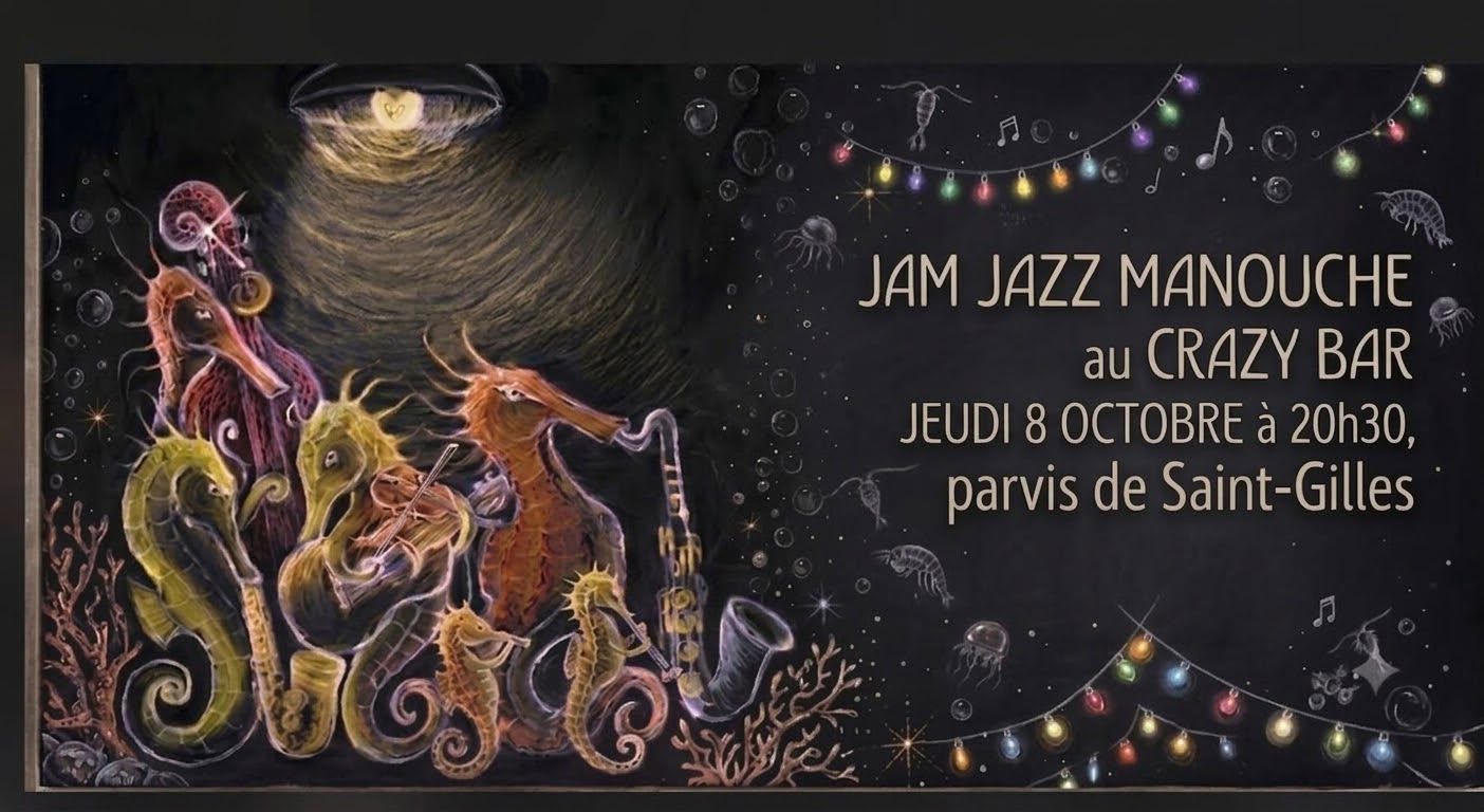 Jam jazz manouche au crazy bar — THU 8 OCT