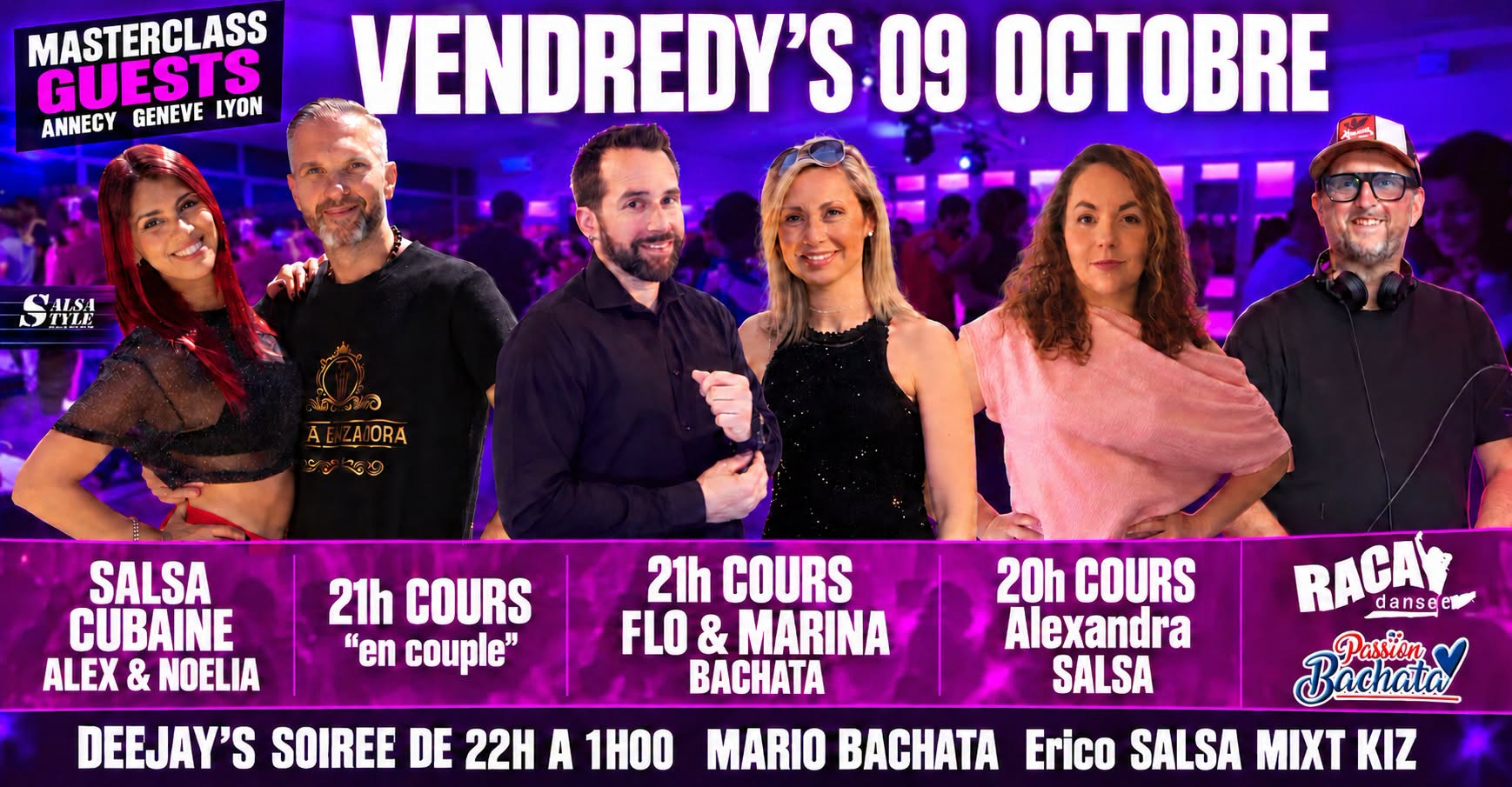 Vendredy's 09 Octobre "Masterclass + Cours + Soirée" Annecy — FRI 9 OCT