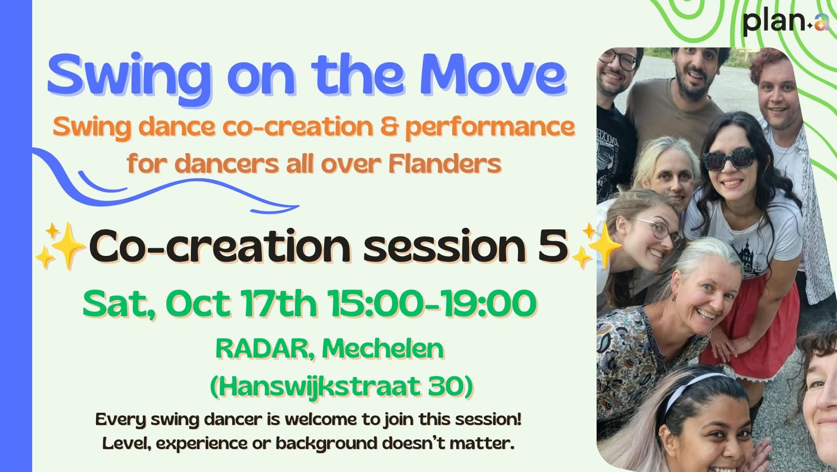 Swing on the Move: Co-Creation Session 5 — SAT 17 OCT