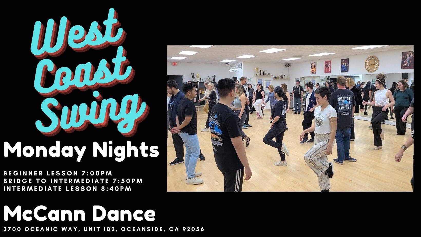 West Coast Swing Mondays in Oceanside — TUE 6 OCT