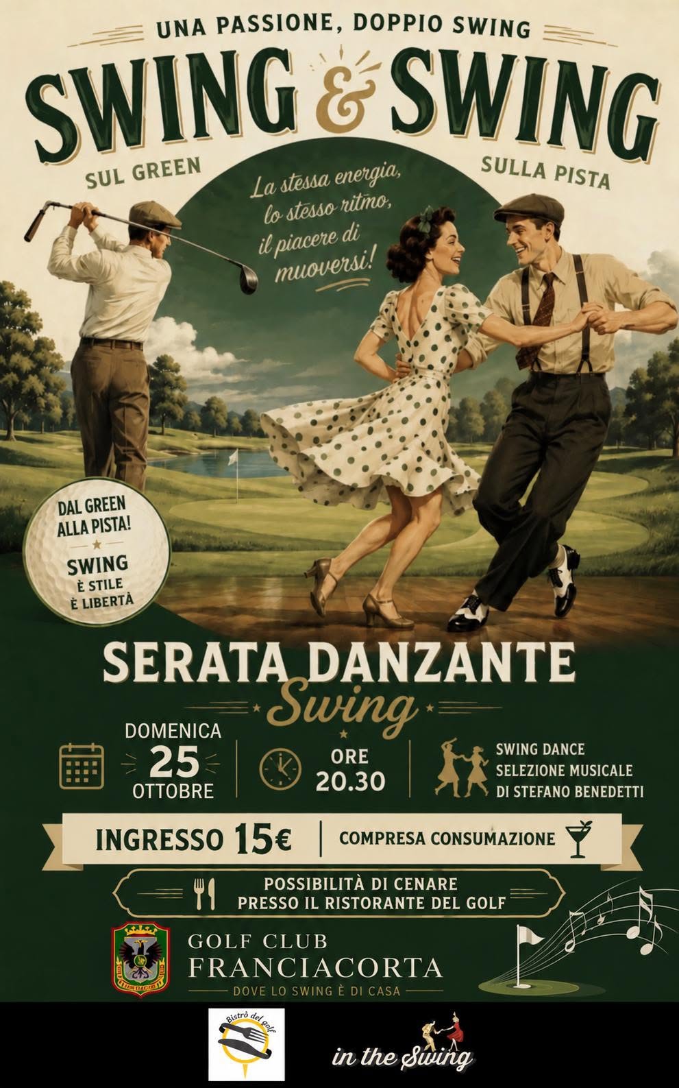 ποΈββοΈπ IN THE SWING & SWING β DAL GREEN ALLA PISTA! πΆ β SUN 25 OCT