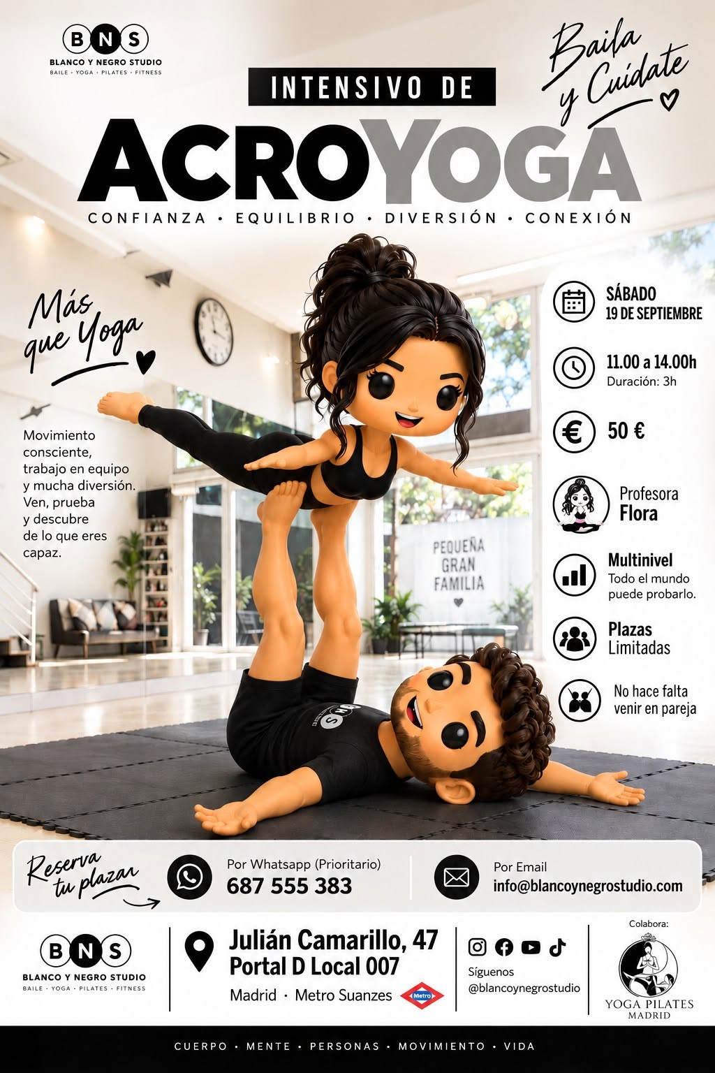 Intensivo de AcroYoga en Blanco y Negro Studio — SAT 17 OCT