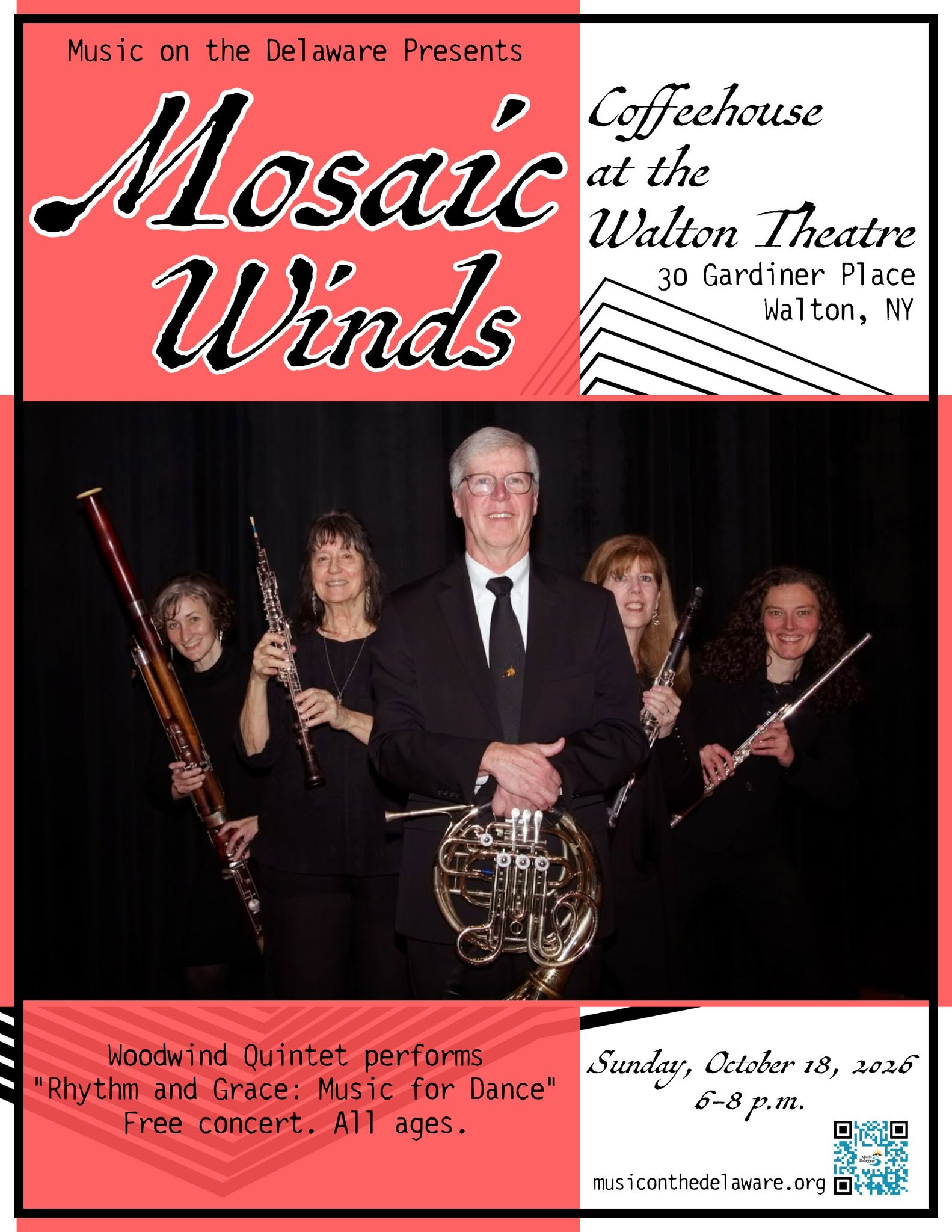 Mosaic Winds Coffeehouse Concert — SUN 18 – MON 19 OCT