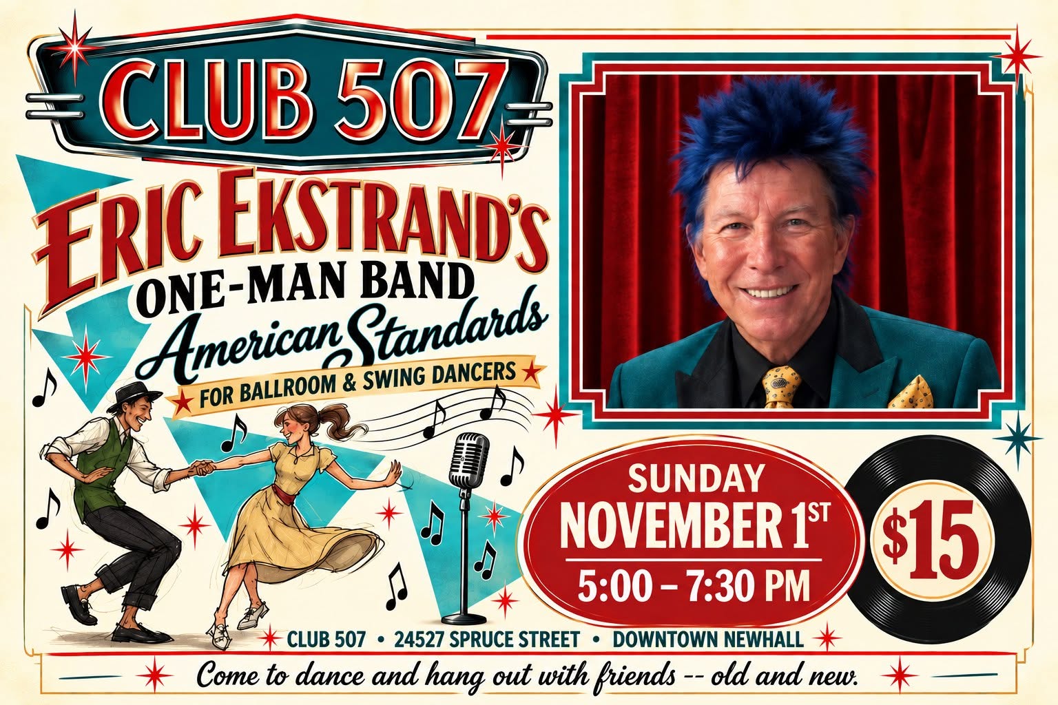 Eric Ekstrand Plays American Standards for Ballroom & Swing Dancers — MON 2 NOV