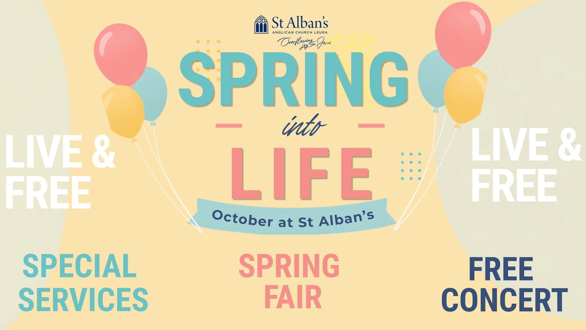 Spring into Life this October — SAT 3 – SAT 17 OCT
