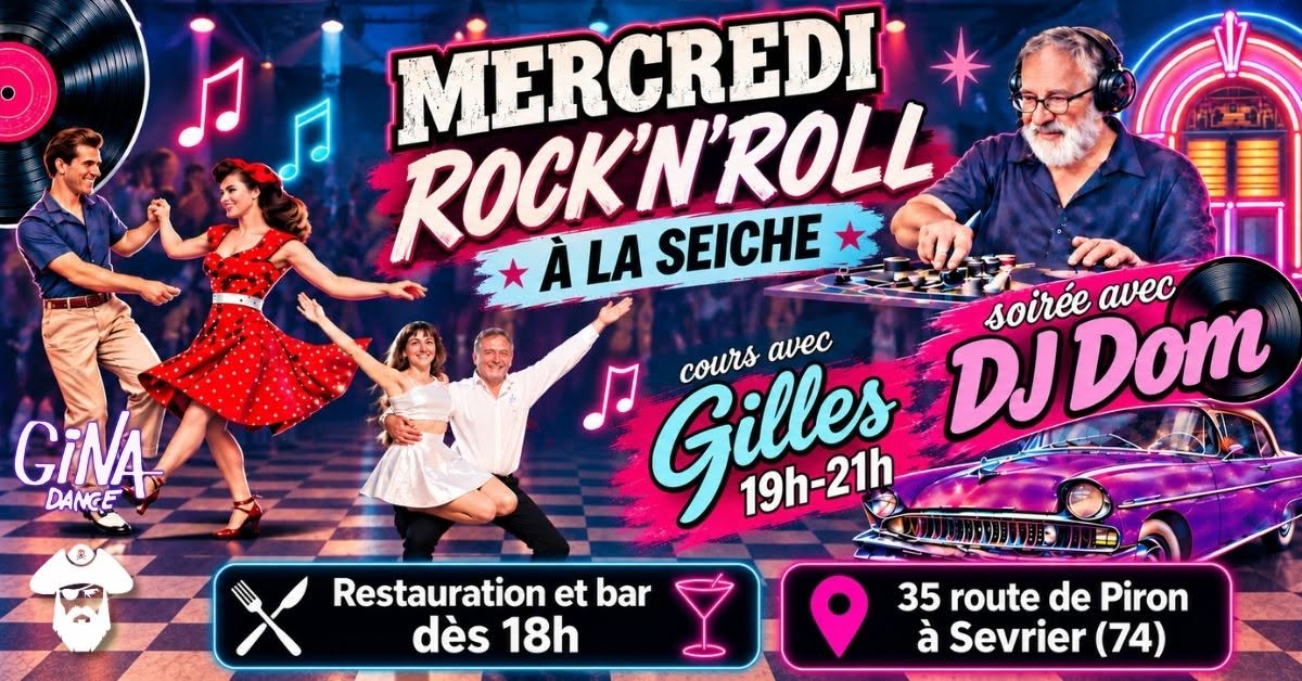 🕺 Mercredi 11 novembre Rock'n'roll à La Seiche : cours avec Gilles, soirée avec Dj Dom — WED 11 NOV